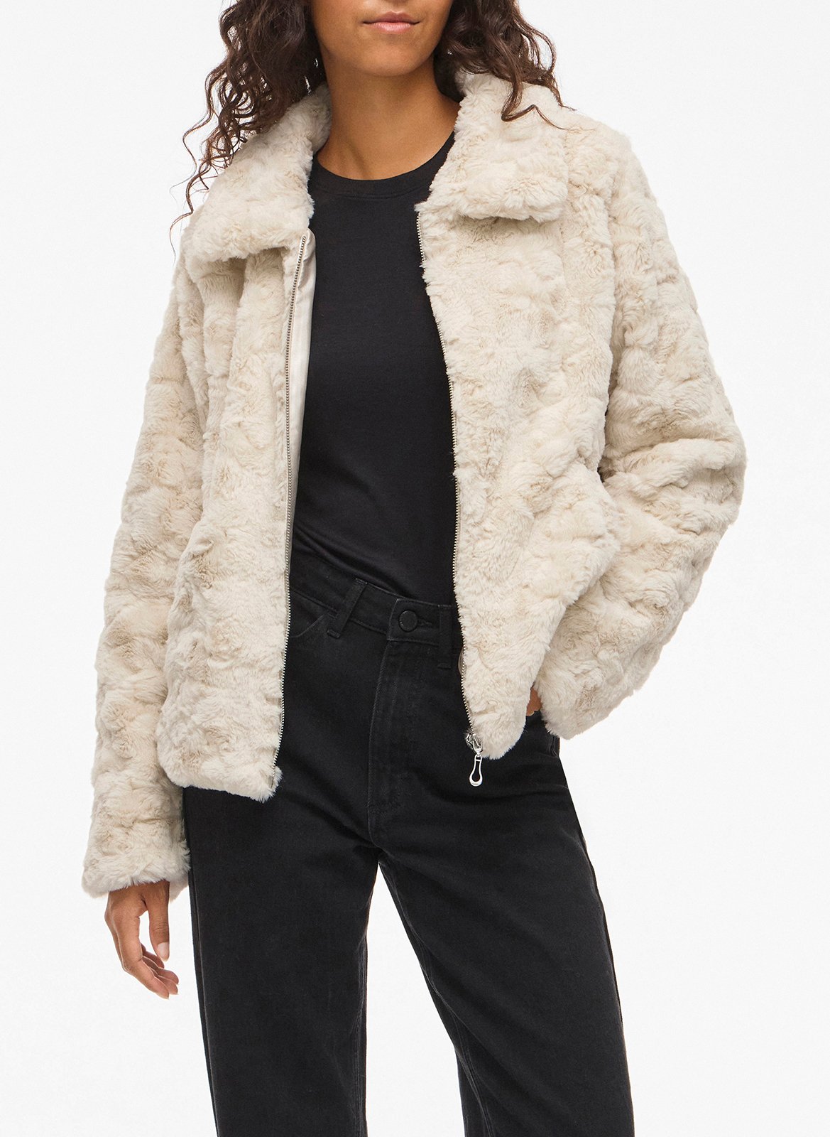 Veste droite col classique VILA Beige