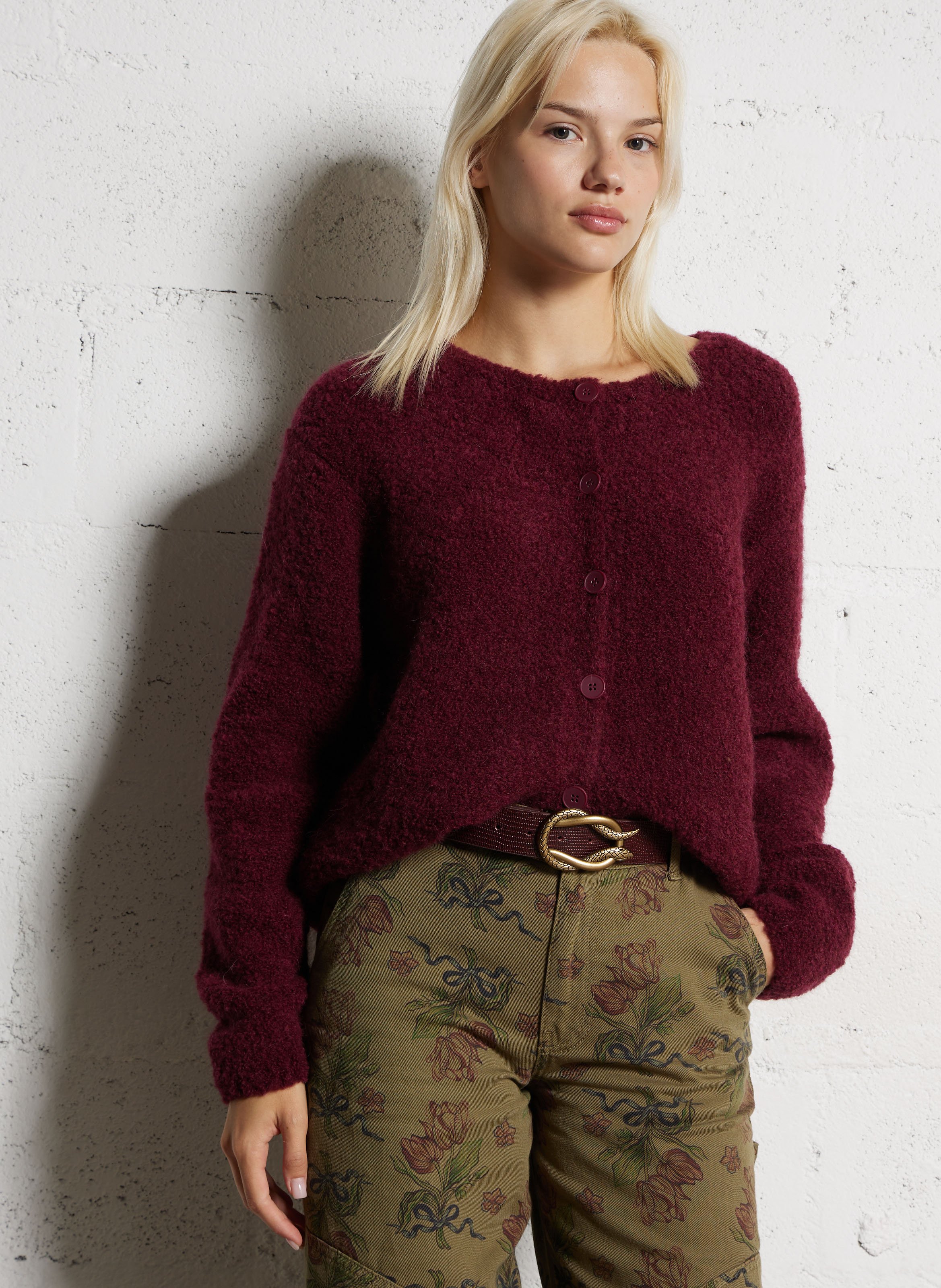 Ceinture en cuir MAISON 123 Rouge