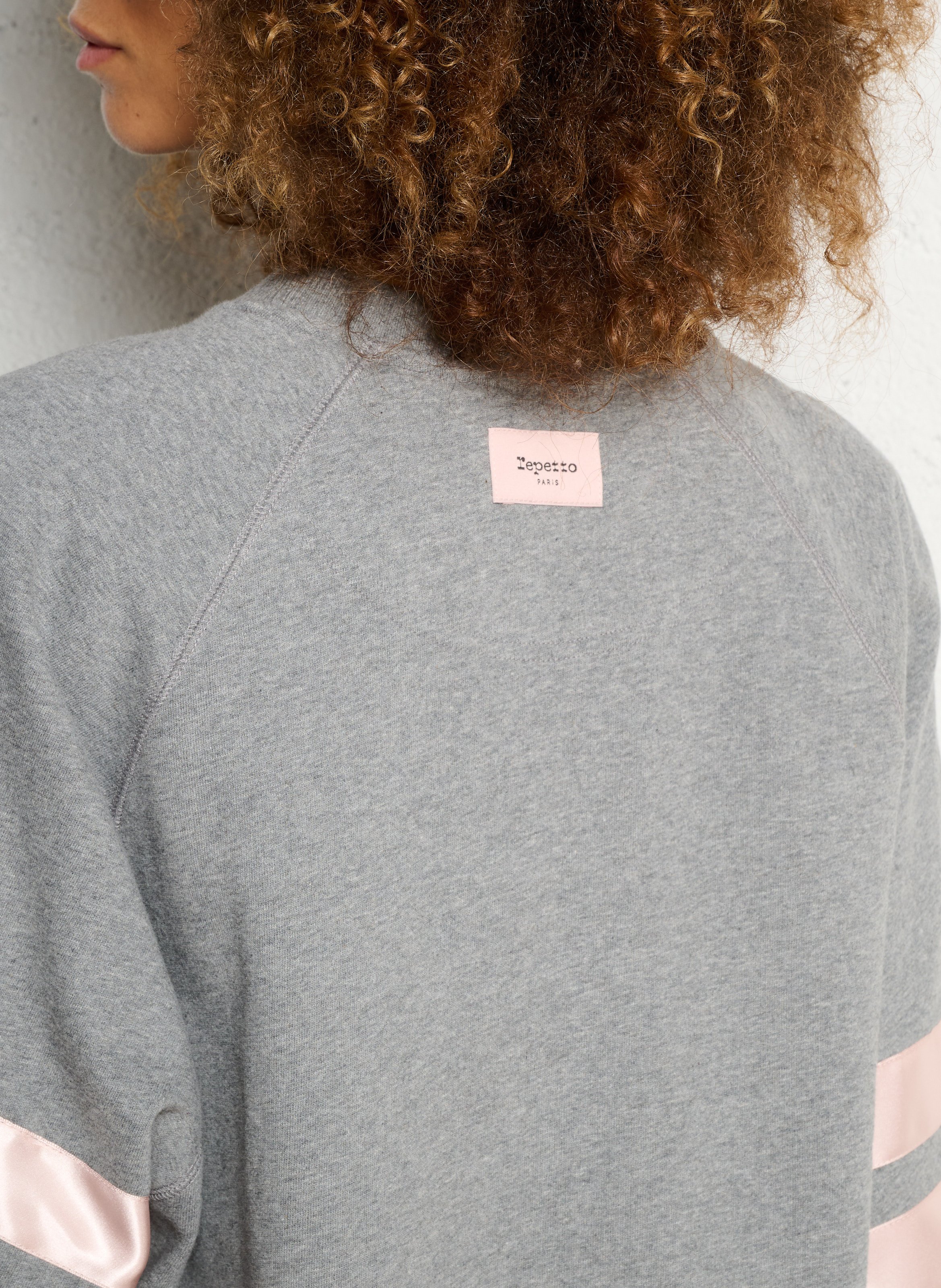 Sweater met ritsje aan de kraag | katoenblend REPETTO Grijs