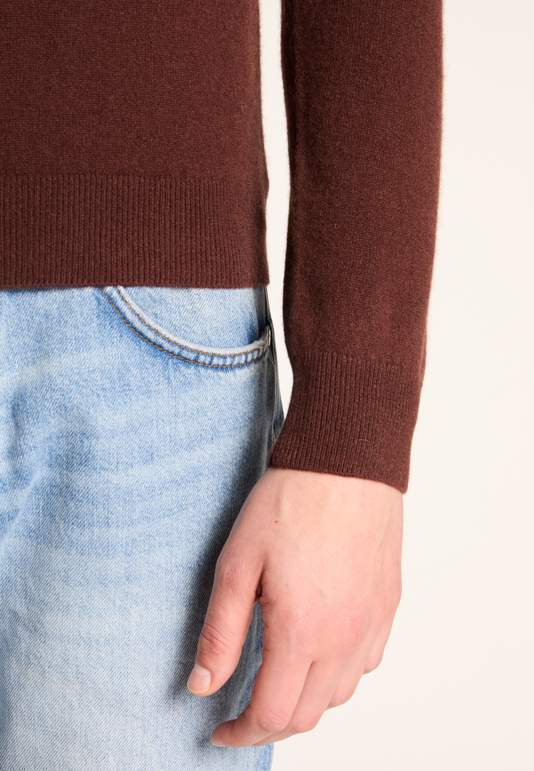 Cashmere sweater MAISON MONTAGUT Brown