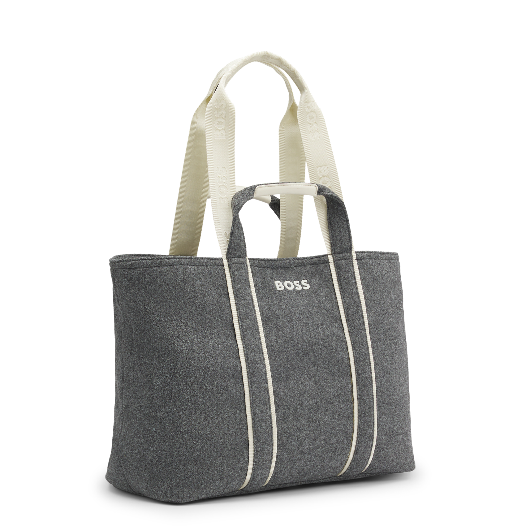 Tote bag with double handles BOSS Silver