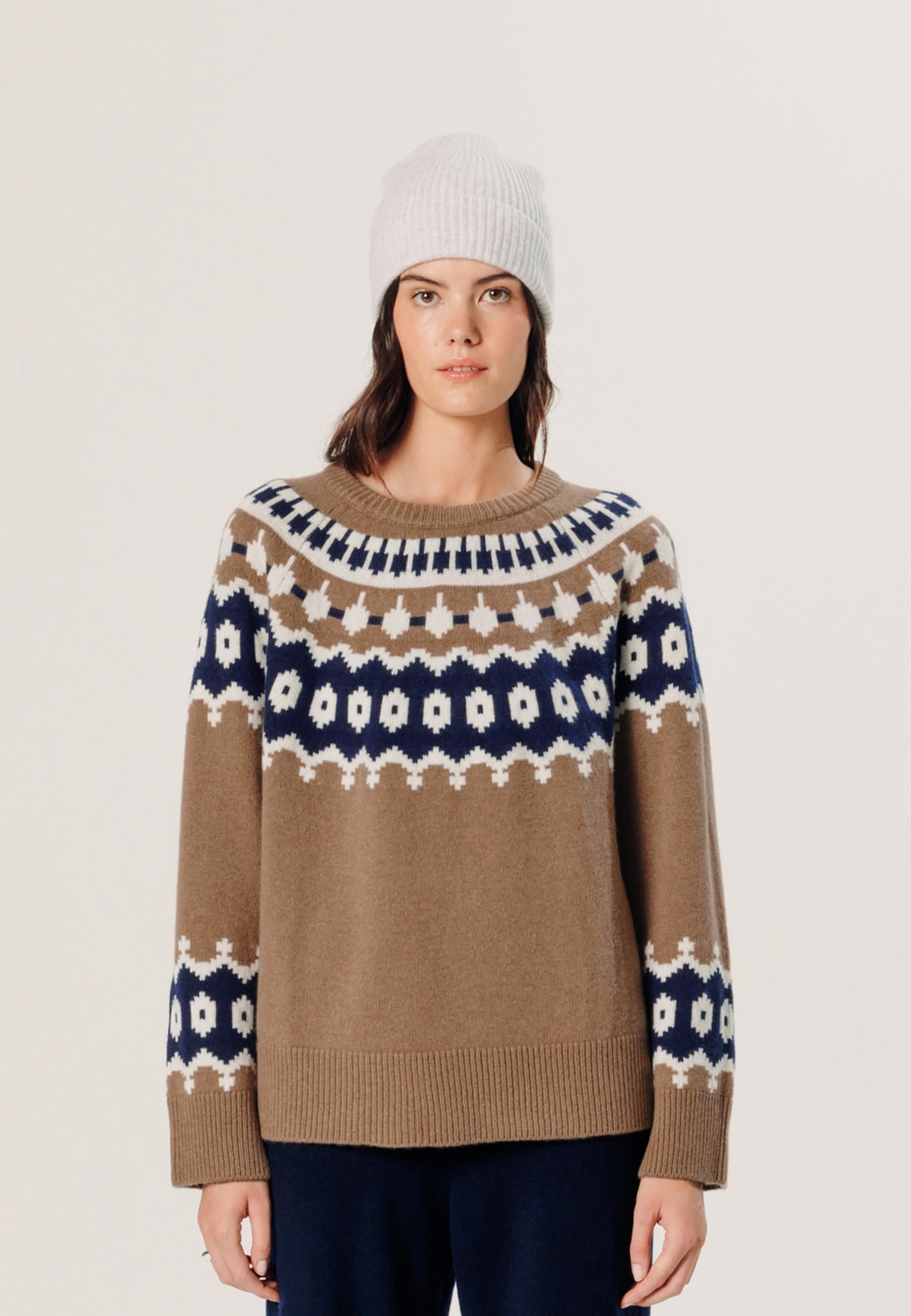 Cashmere Jacquard sweater RODIER Brown
