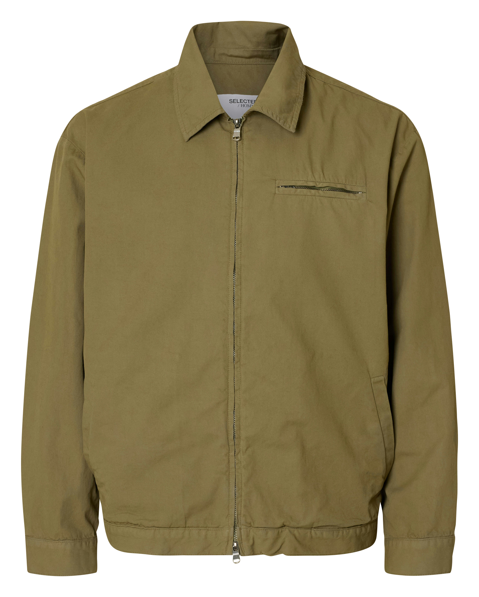 Baumwolljacke im Workwear-Stil SELECTED Braun