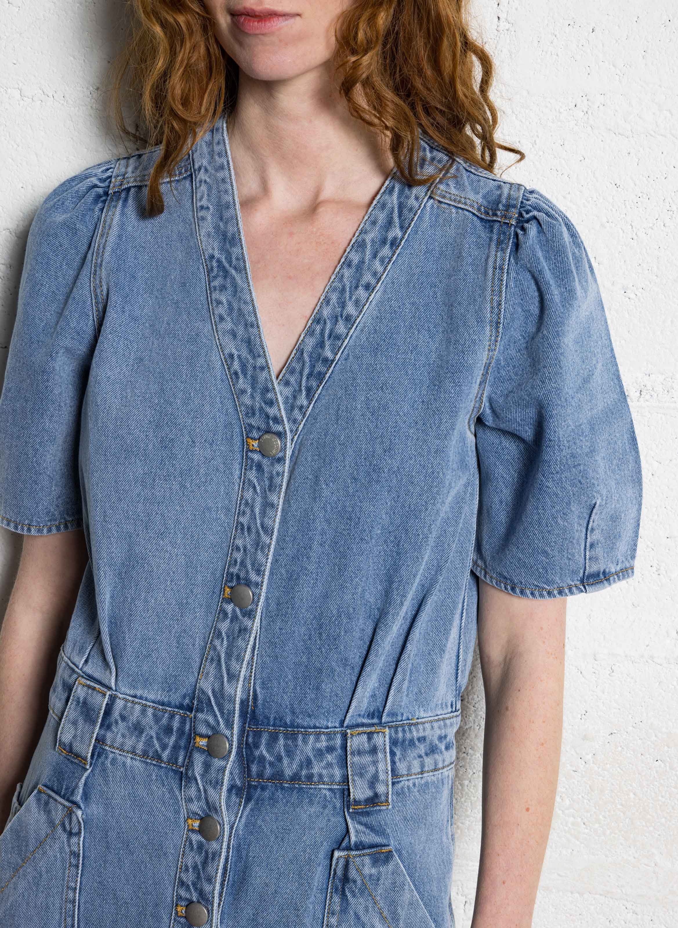 Combinaison droite en coton SUNCOO Bleu