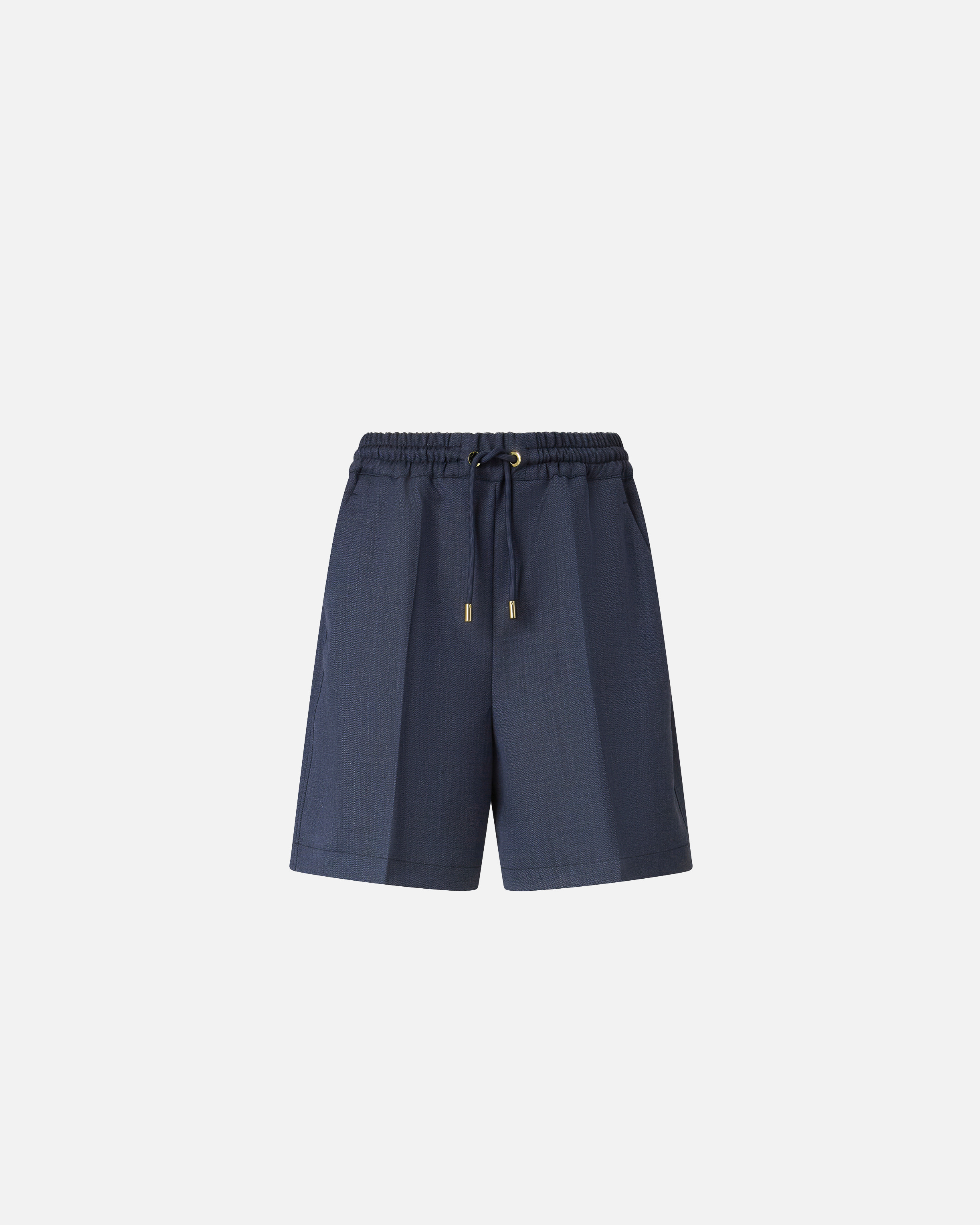 Textured wool shorts PINKO Blue