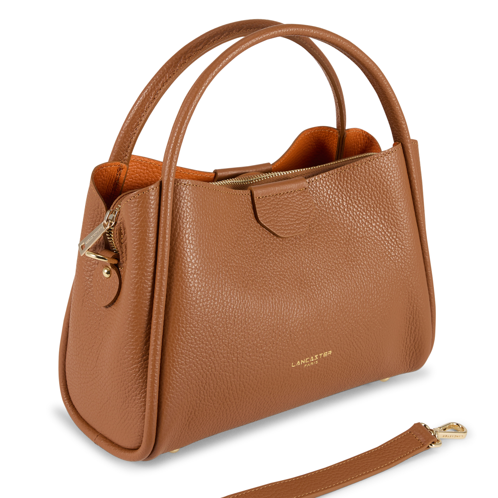 Sac à main en cuir LANCASTER PARIS Marron