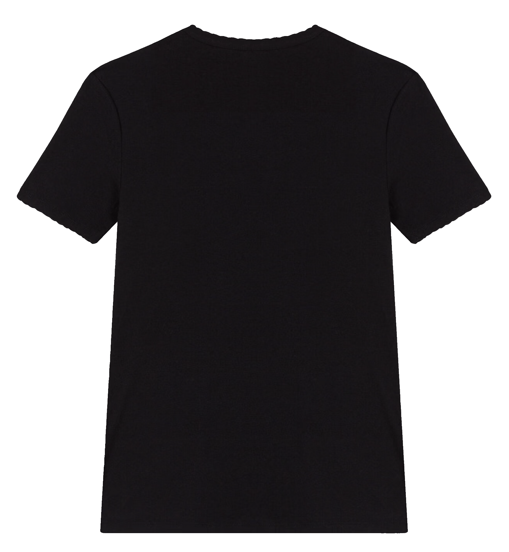Fitted round-neck cotton T-shirt PETIT BATEAU Black
