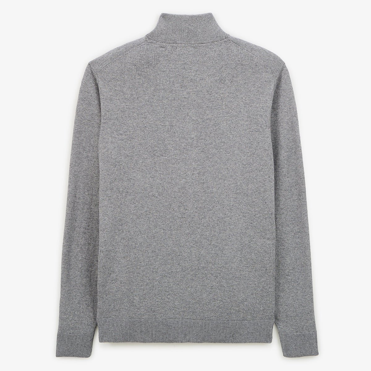 Cotton and wool sweater with zip-up neck SERGE BLANCO Grey