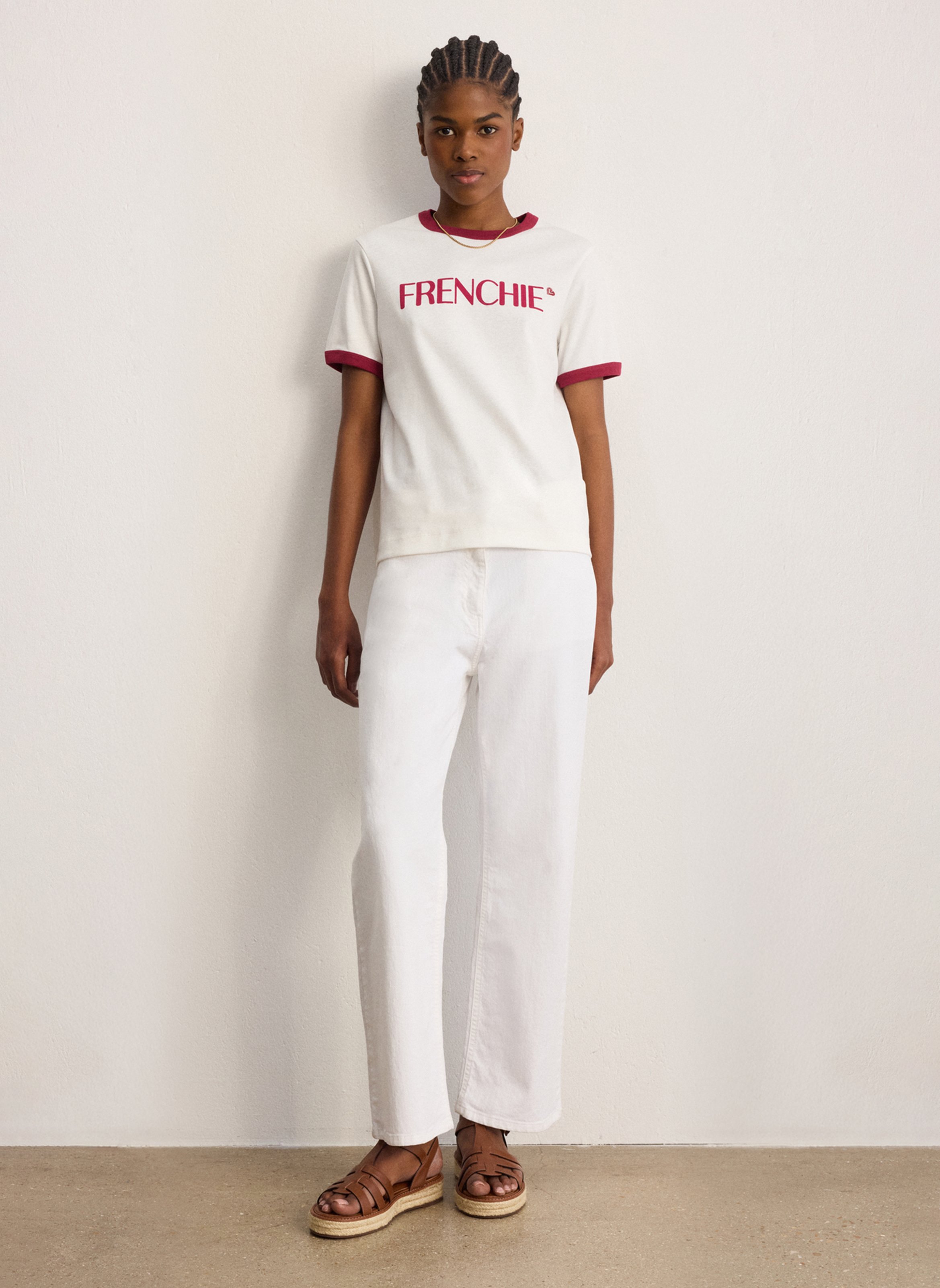 Effen T-shirt PABLO Wit