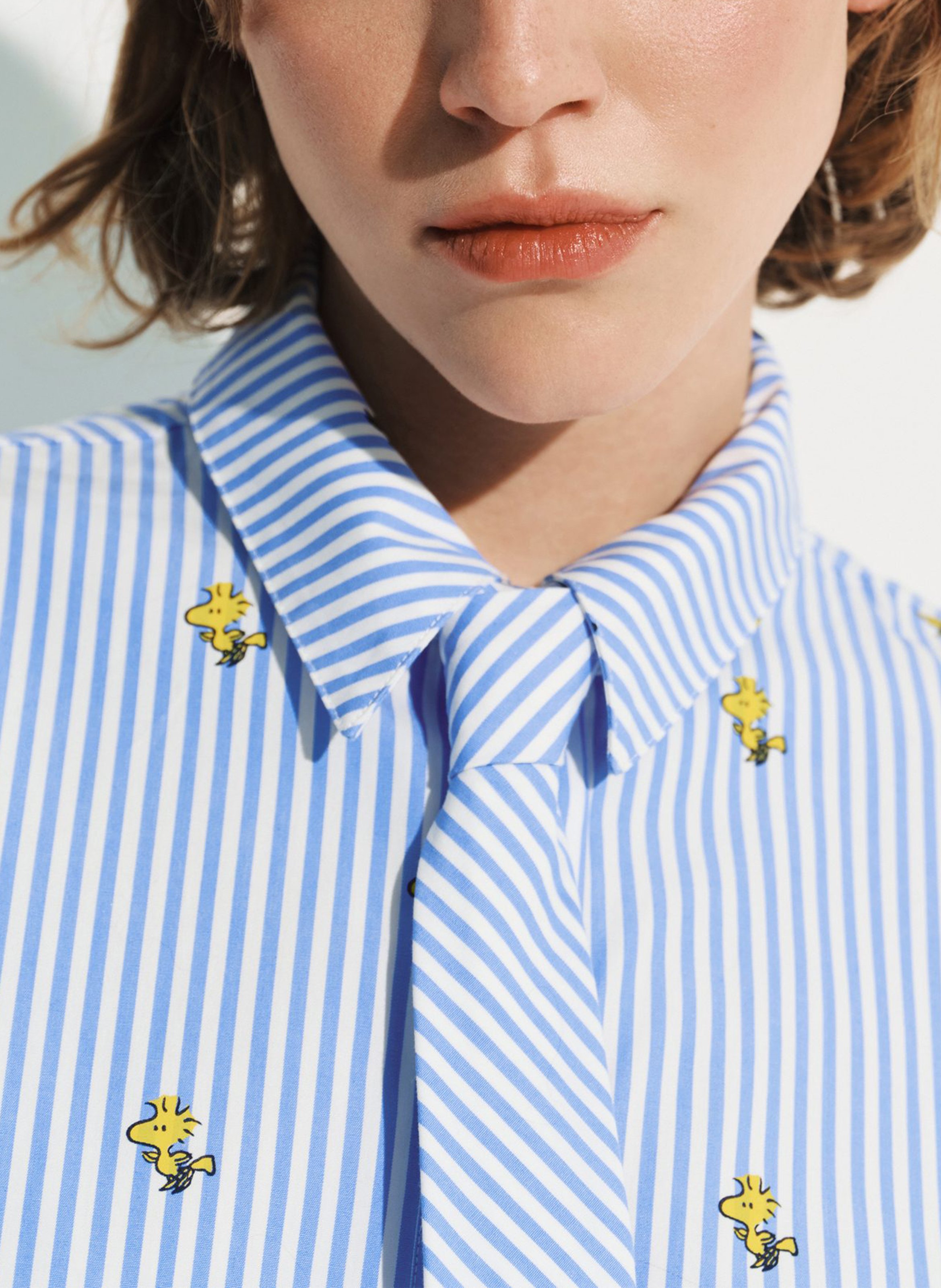 Chemise imprimée en coton ESSENTIEL ANTWERP Bleu