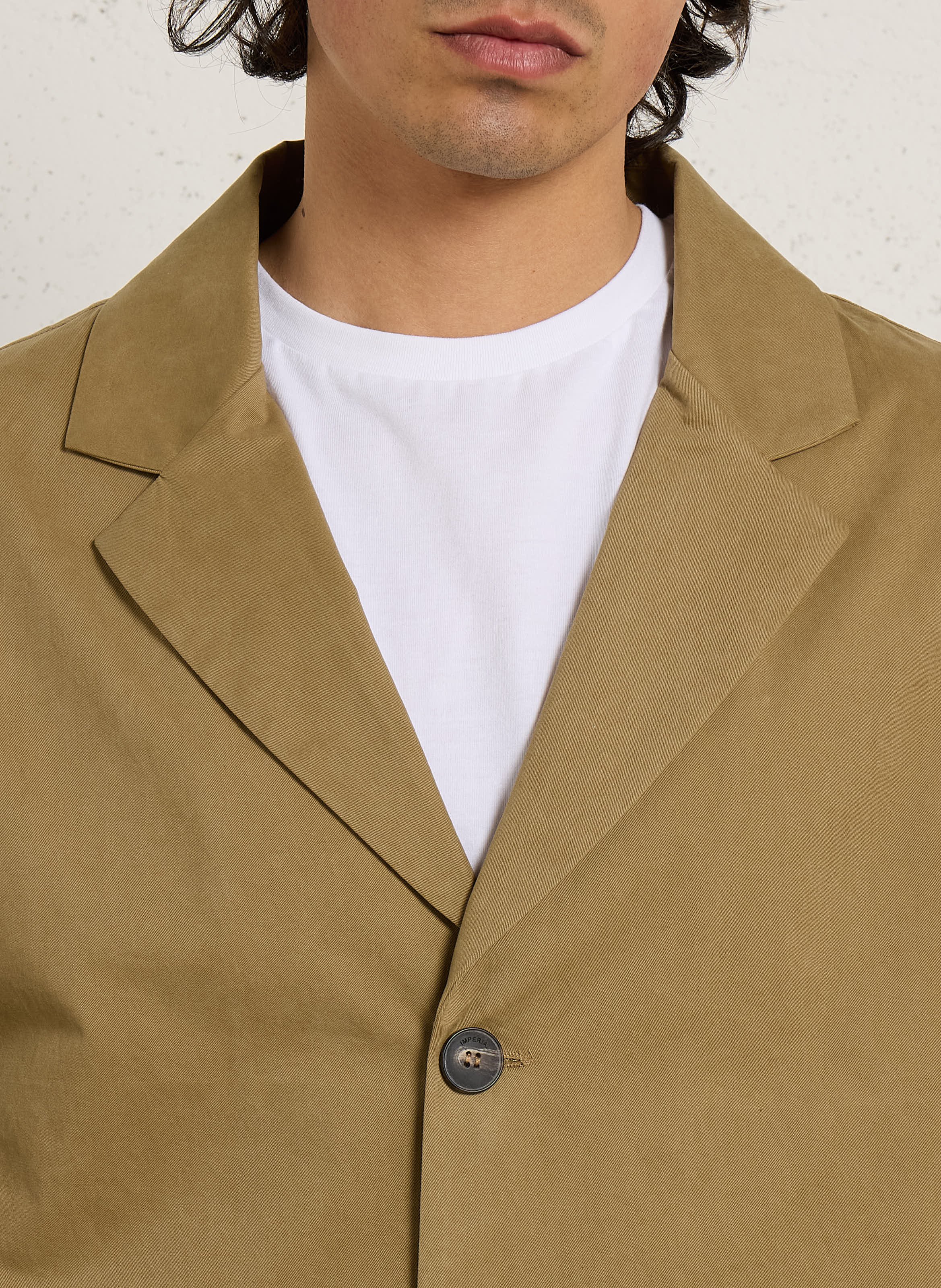Recht, katoenen jasje IMPERIAL Bruin