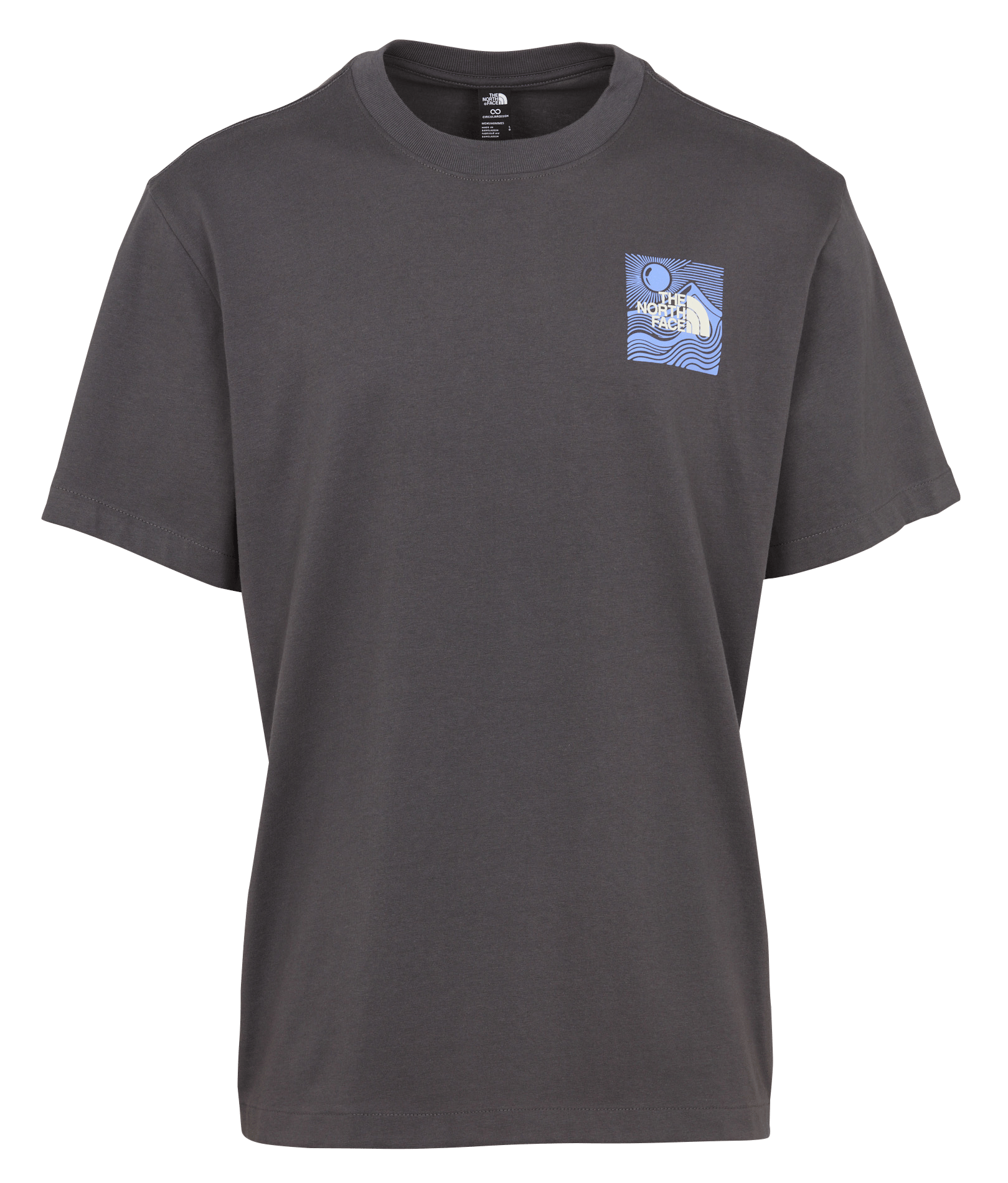 Tee-shirt oversize col rond en coton sérigraphié THE NORTH FACE Gris