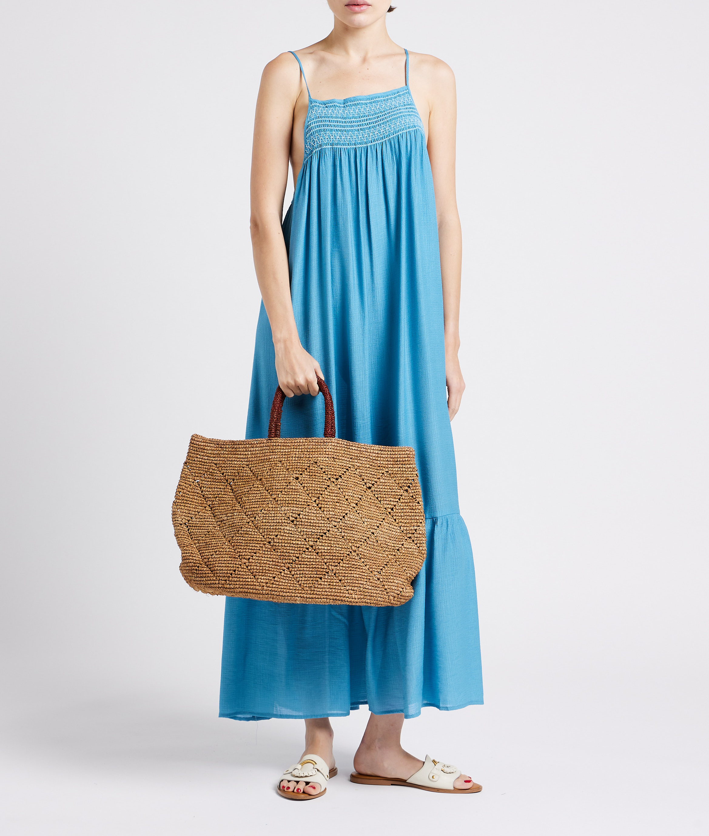 Cabas en raphia CAMALYA Marron