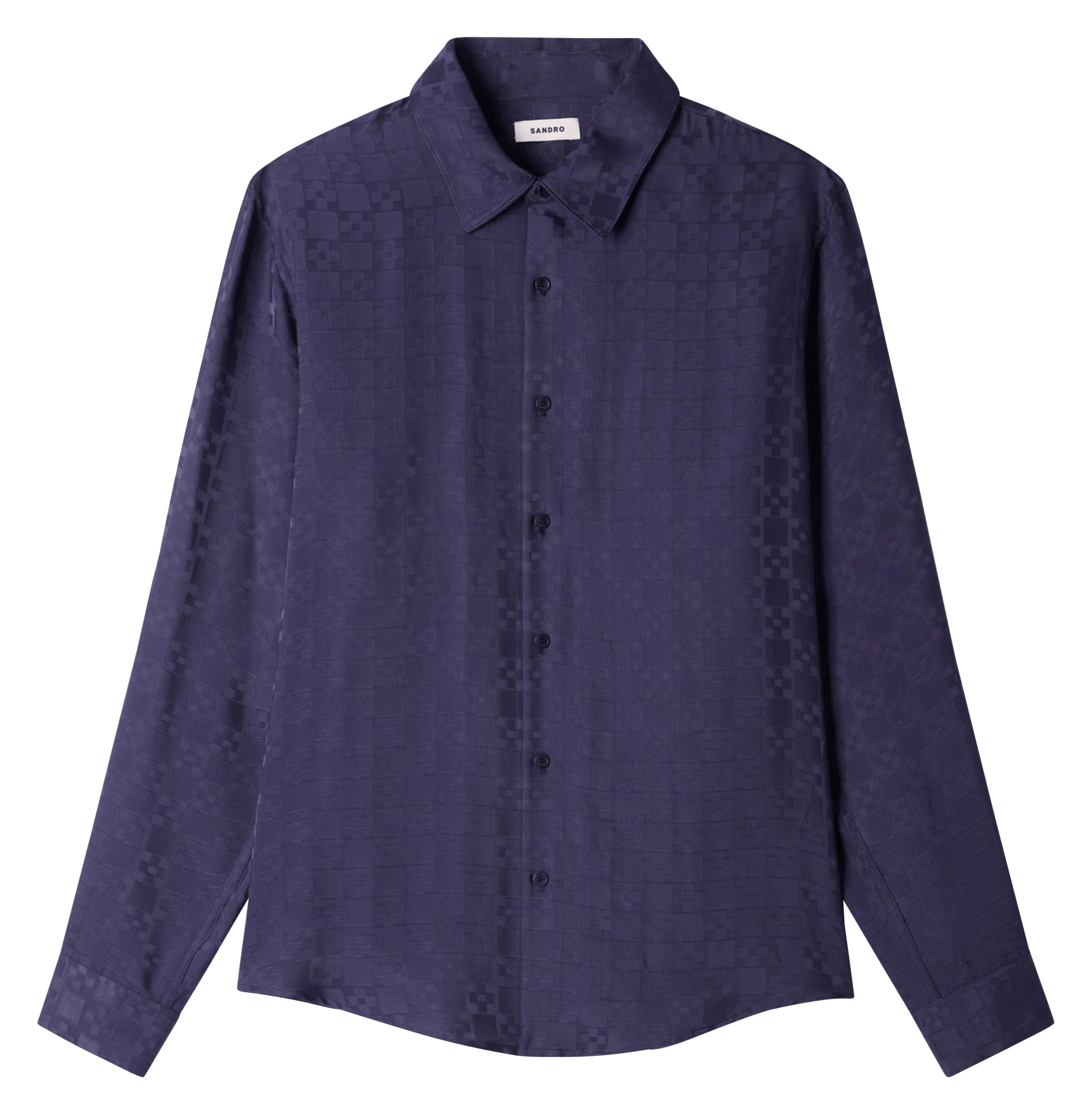 Straight Jacquard Shirt SANDRO Blue