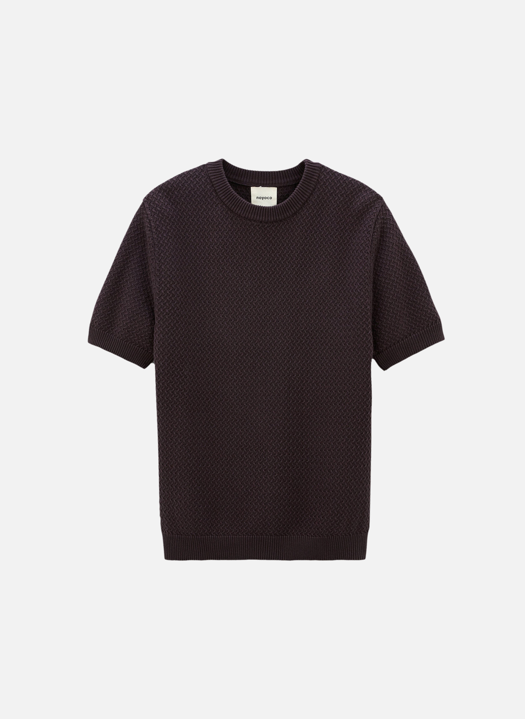Short-sleeve knit MADERA BROWN Noyoco Brown