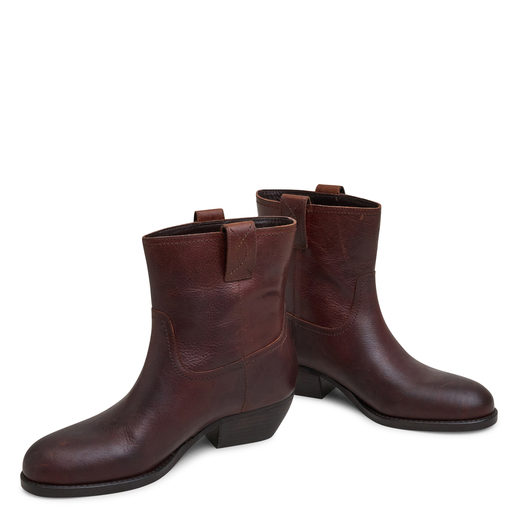 Leather mid-calf boots JONAK Brown
