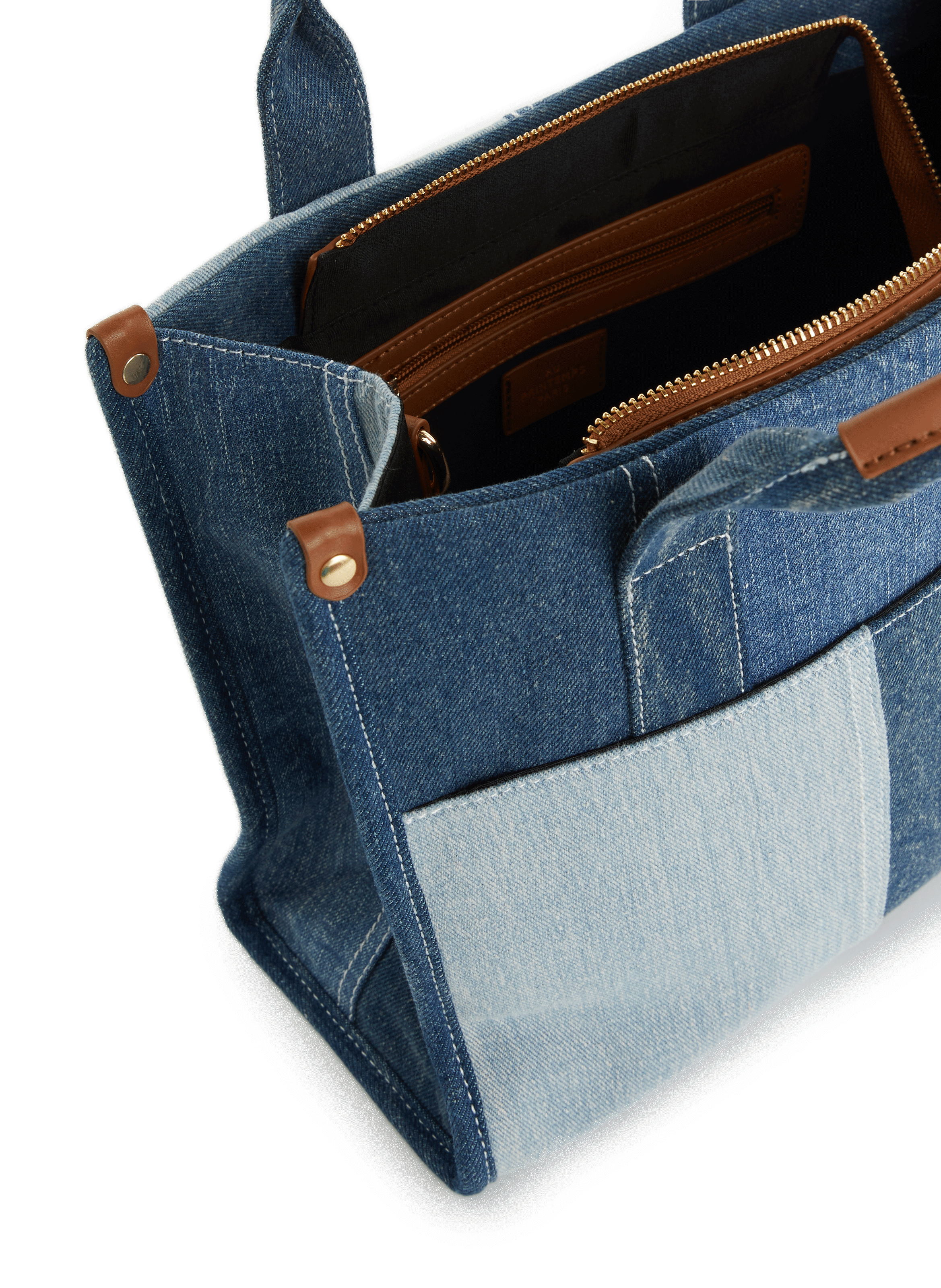 Denim handbag AU PRINTEMPS PARIS Blue