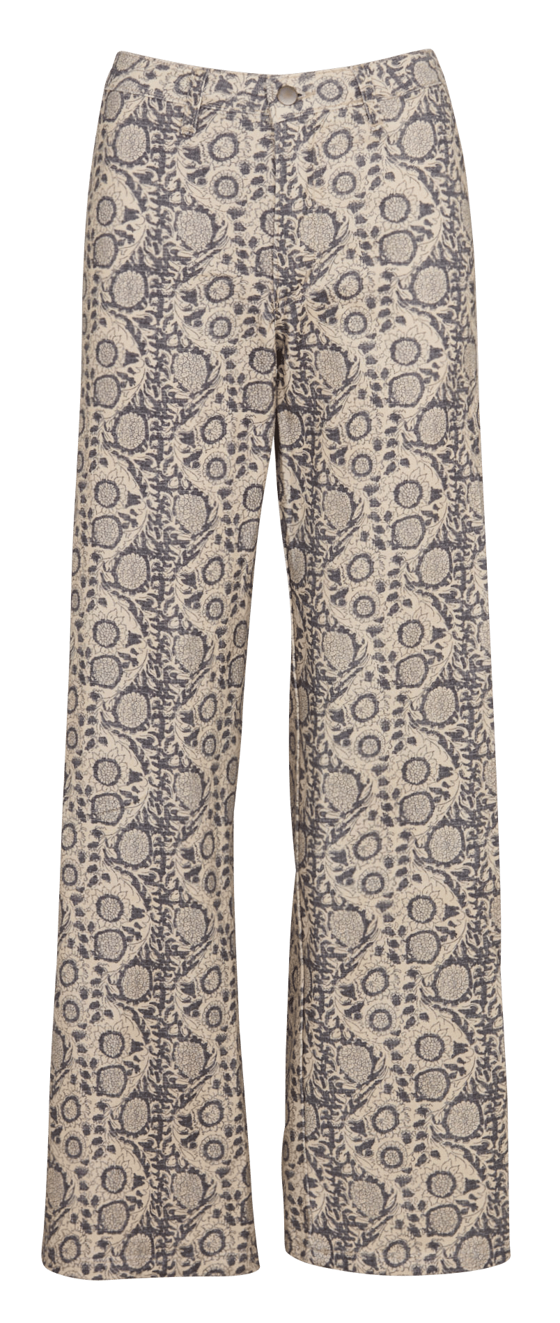 Pantalon large imprimé en coton mélangé MAISON HOTEL Gris