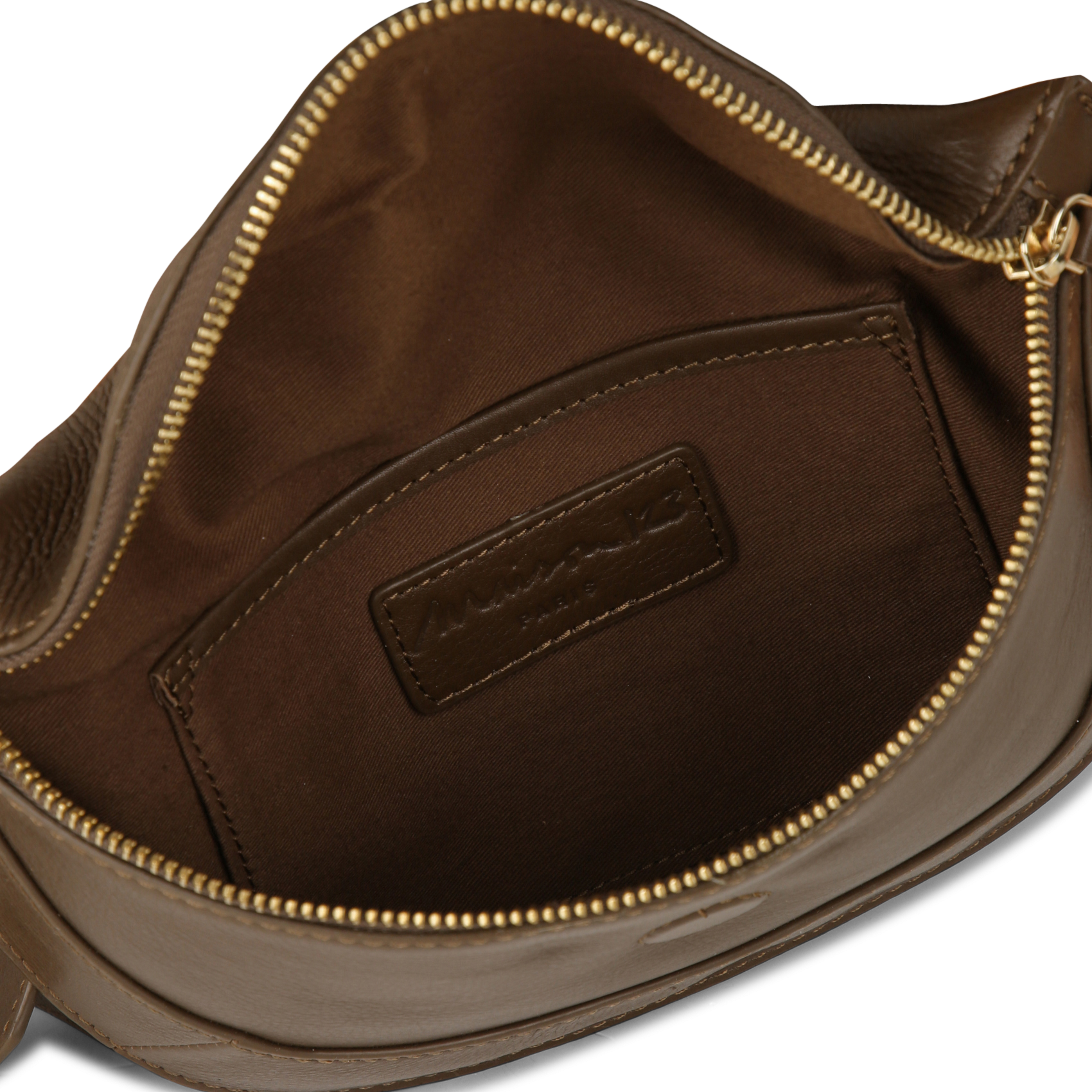 Leren heuptasje | Kaki MAISON 123 Dames