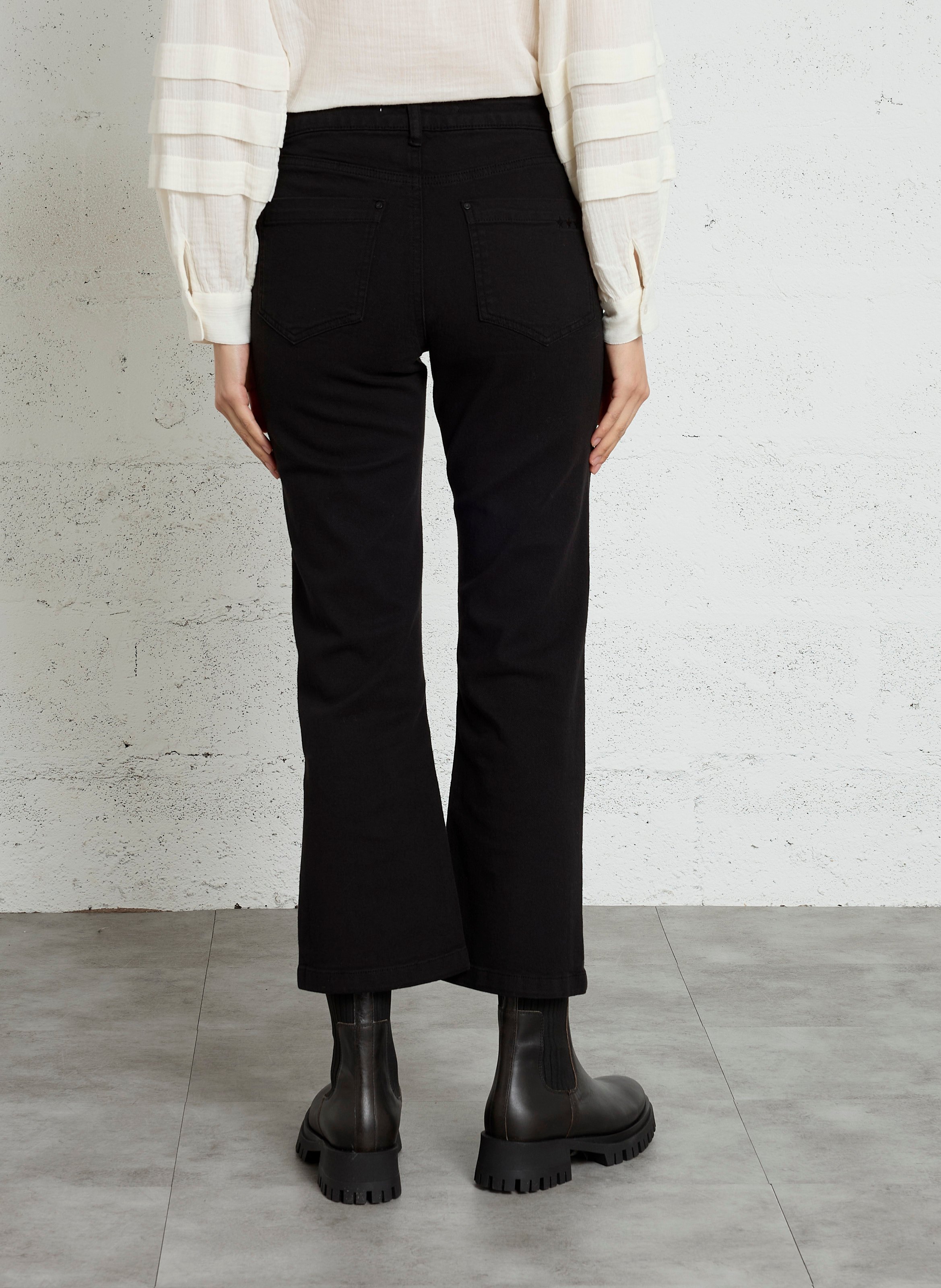 Cotton-blend straight-leg jeans SUD EXPRESS Black