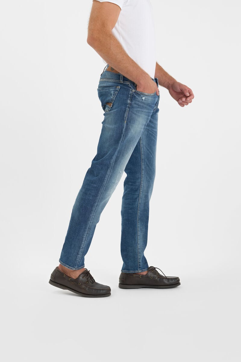 Straight-leg zip jeans LE TEMPS DES CERISES Blue