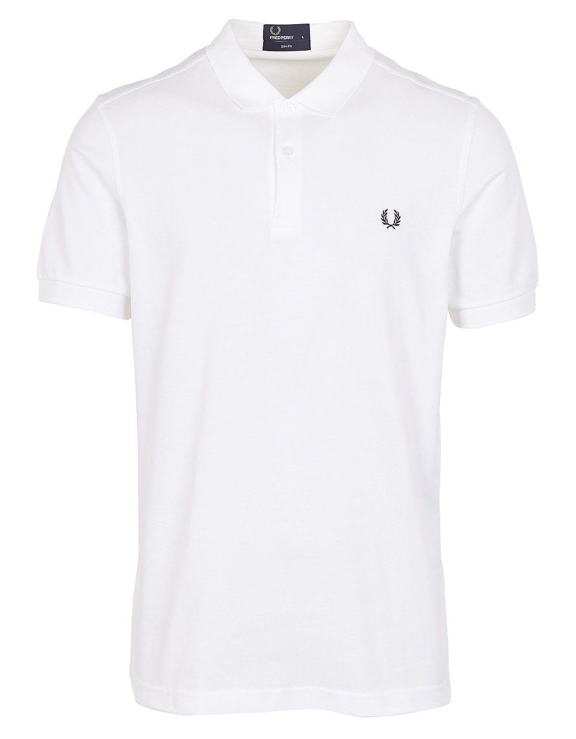Slim-fit cotton piqué polo shirt FRED PERRY White