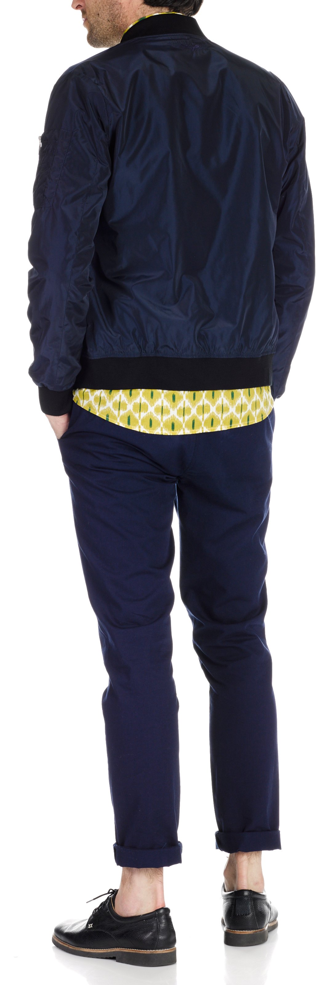 Veste zippée droite unie BOMBERS ORIGINAL Bleu