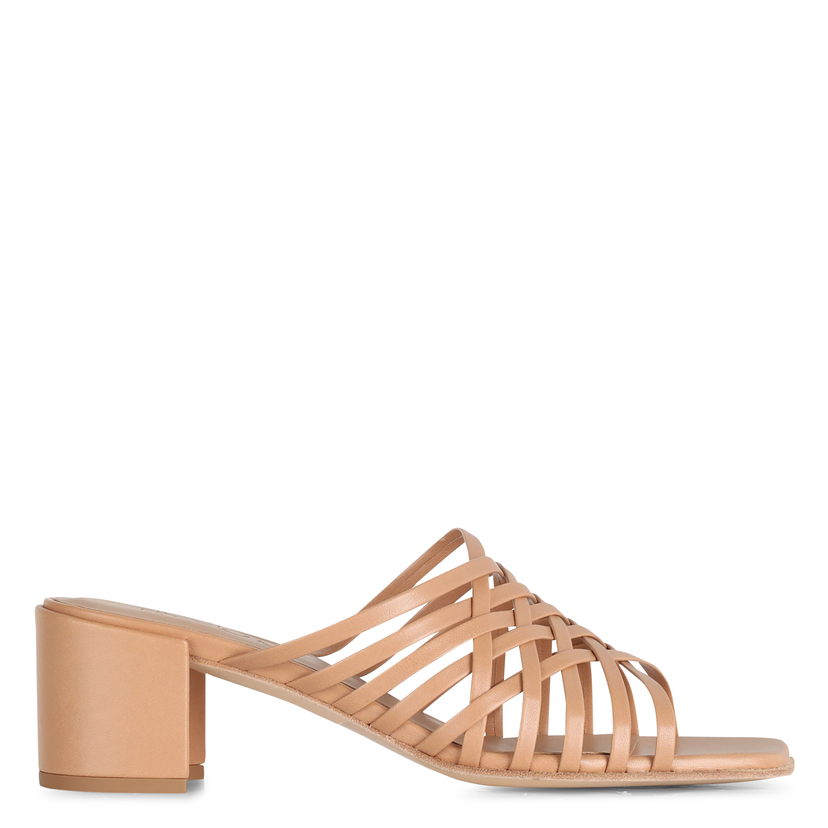 Leren Slippers Met Hak Camel Free Lance - Dames | Place des Tendances