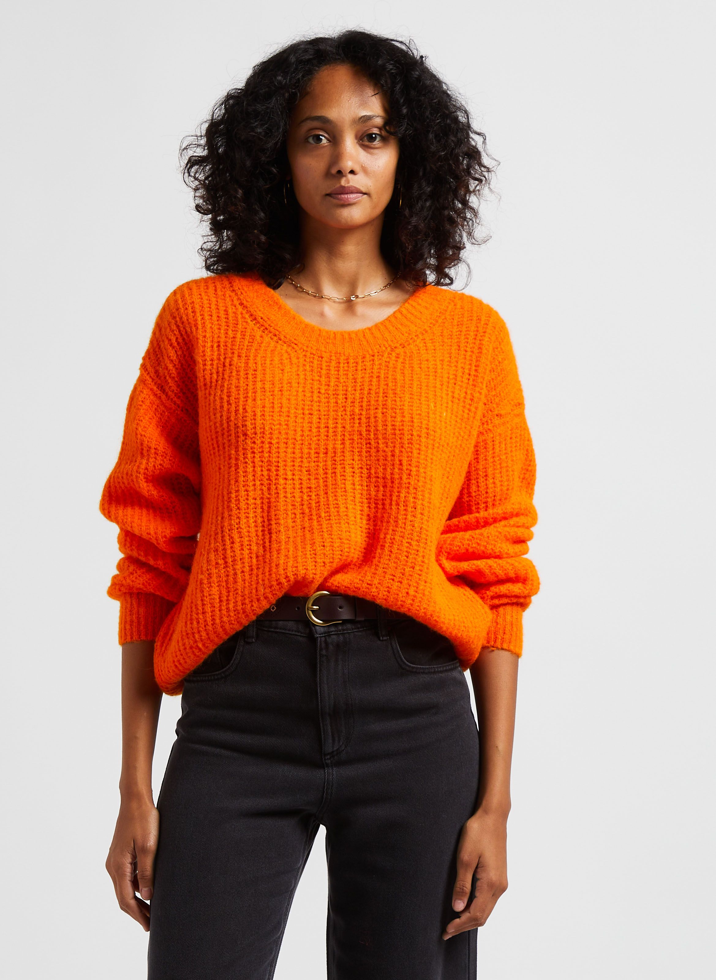 Pull 2024 maille orange