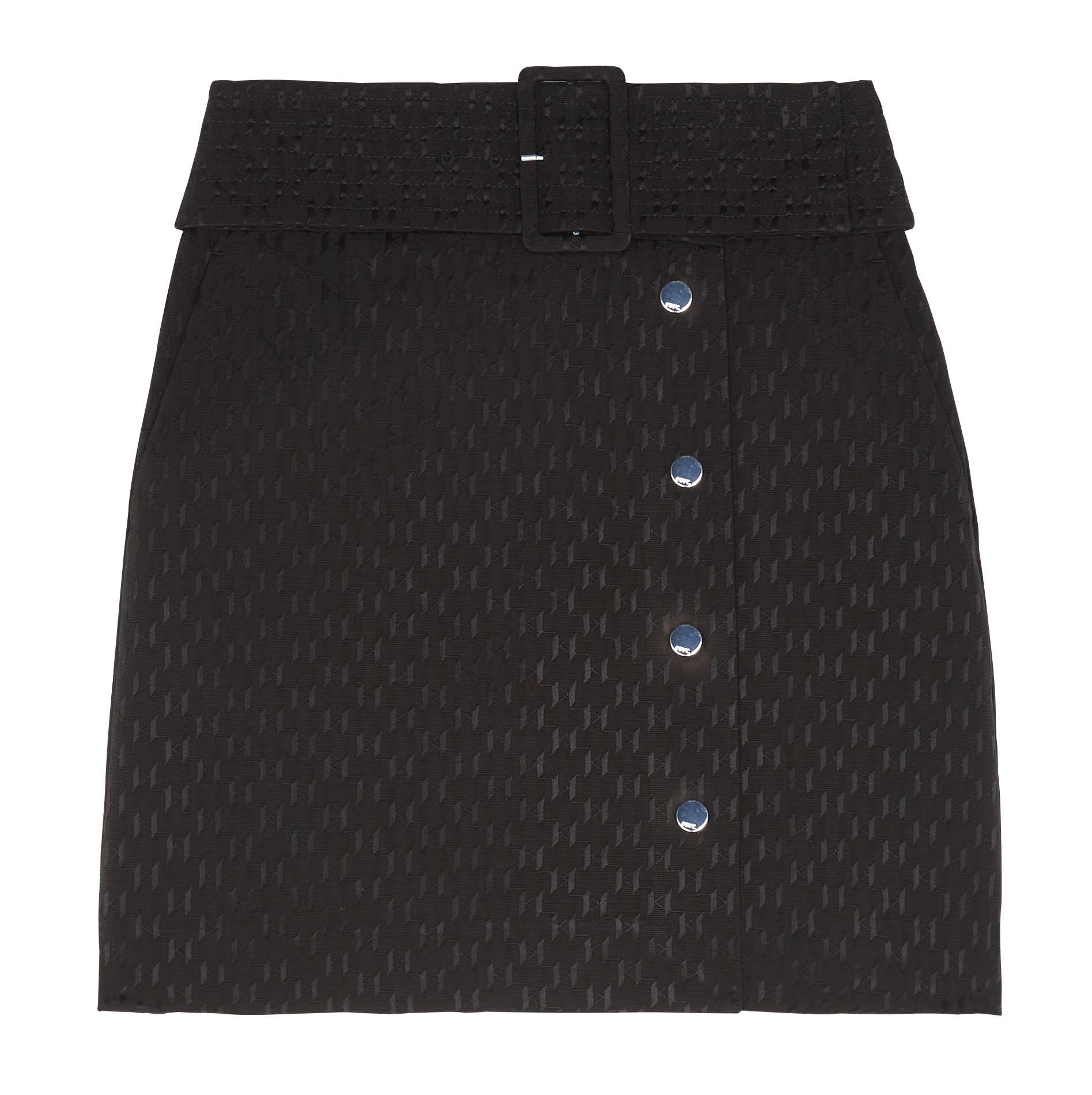 Short skirt with monograms KARL LAGERFELD Black
