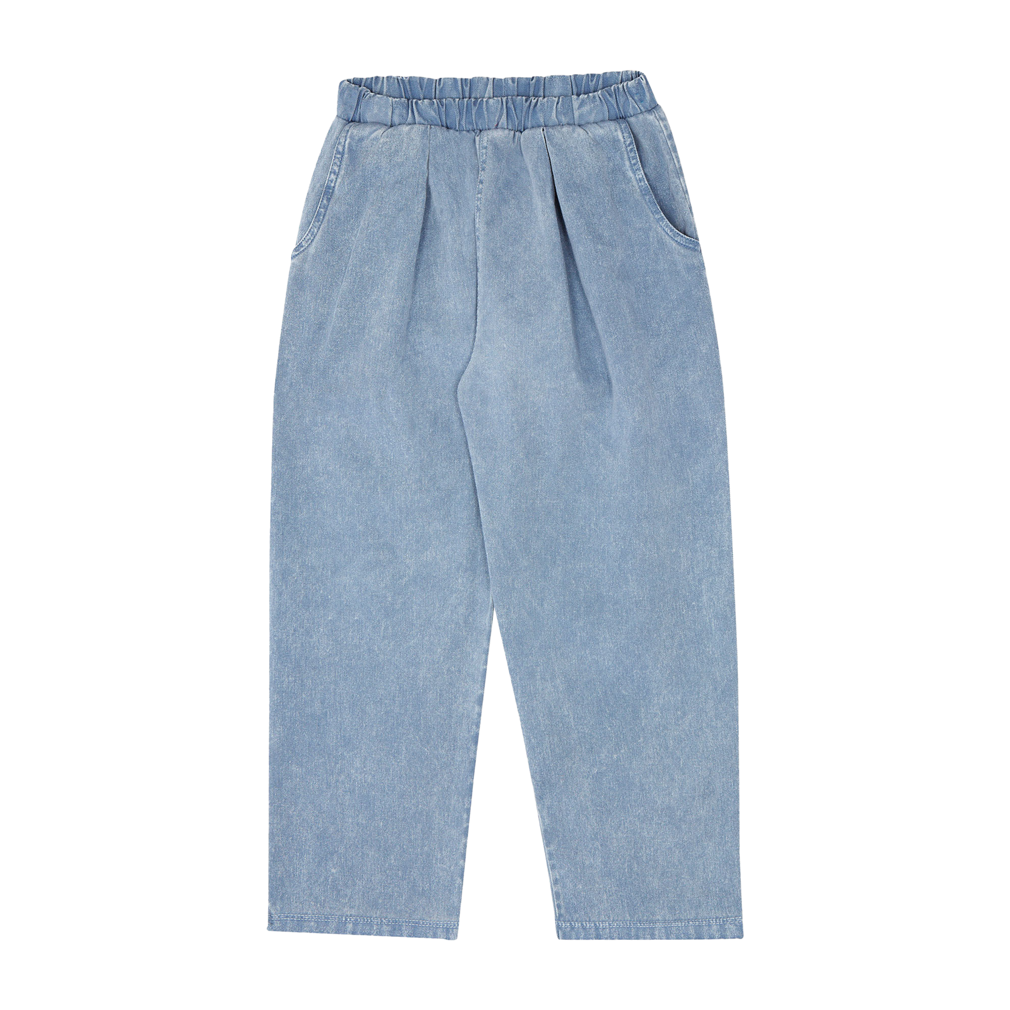 Pantalon carotte en coton THE CAMPAMENTO Bleu