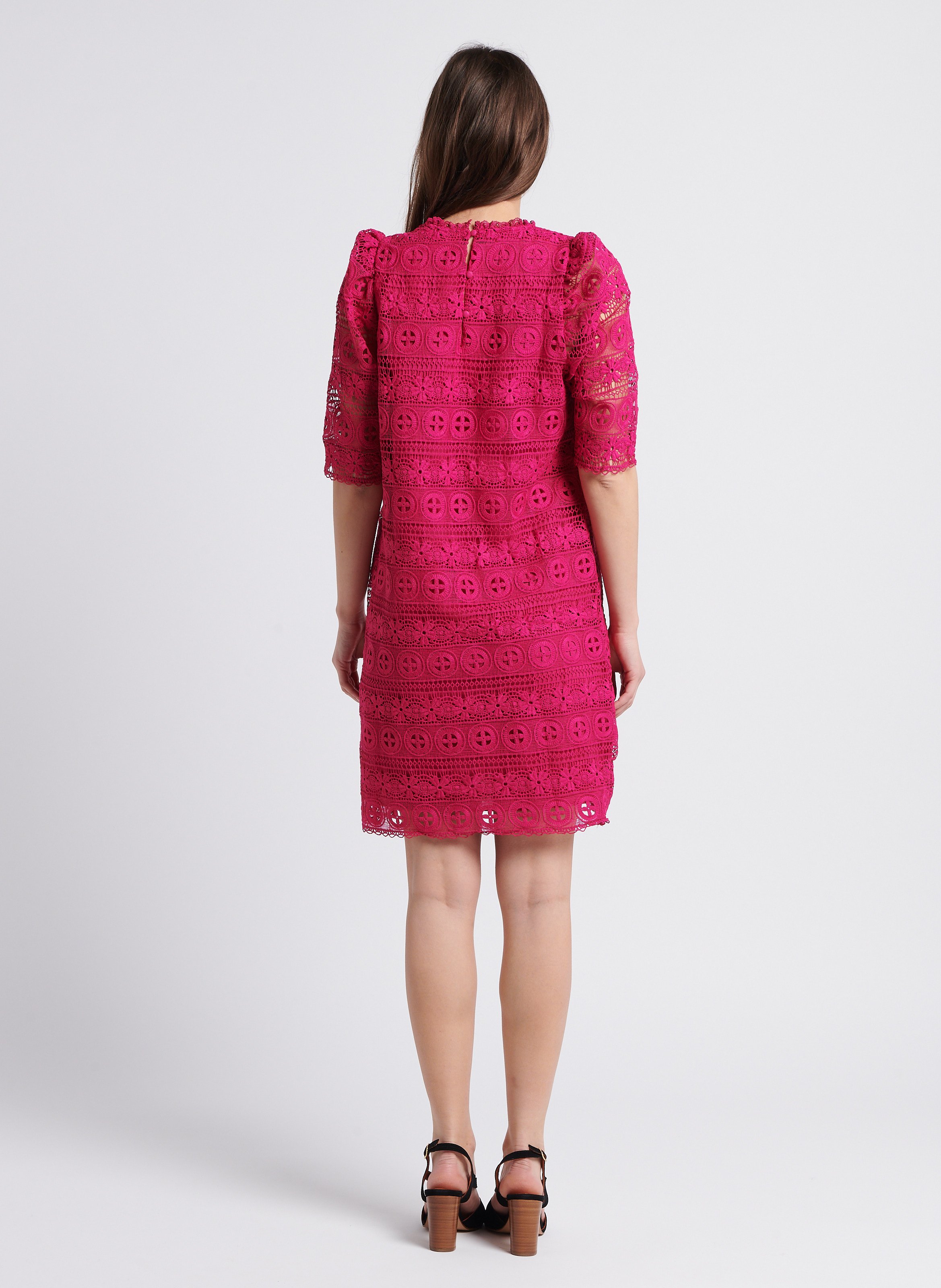 Short straight round-neck dress LA PETITE ETOILE Pink