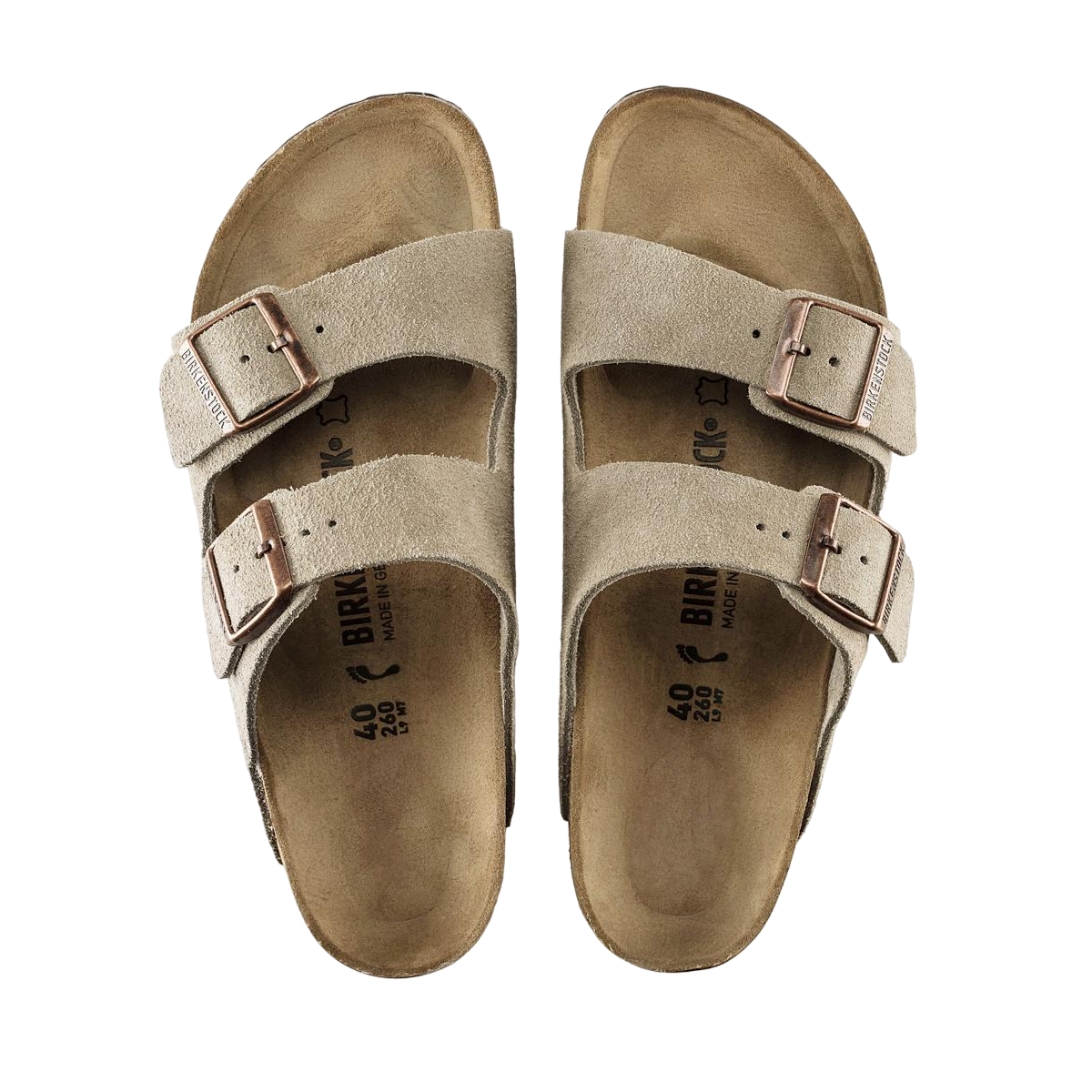 Faux leather sandals BIRKENSTOCK Grey