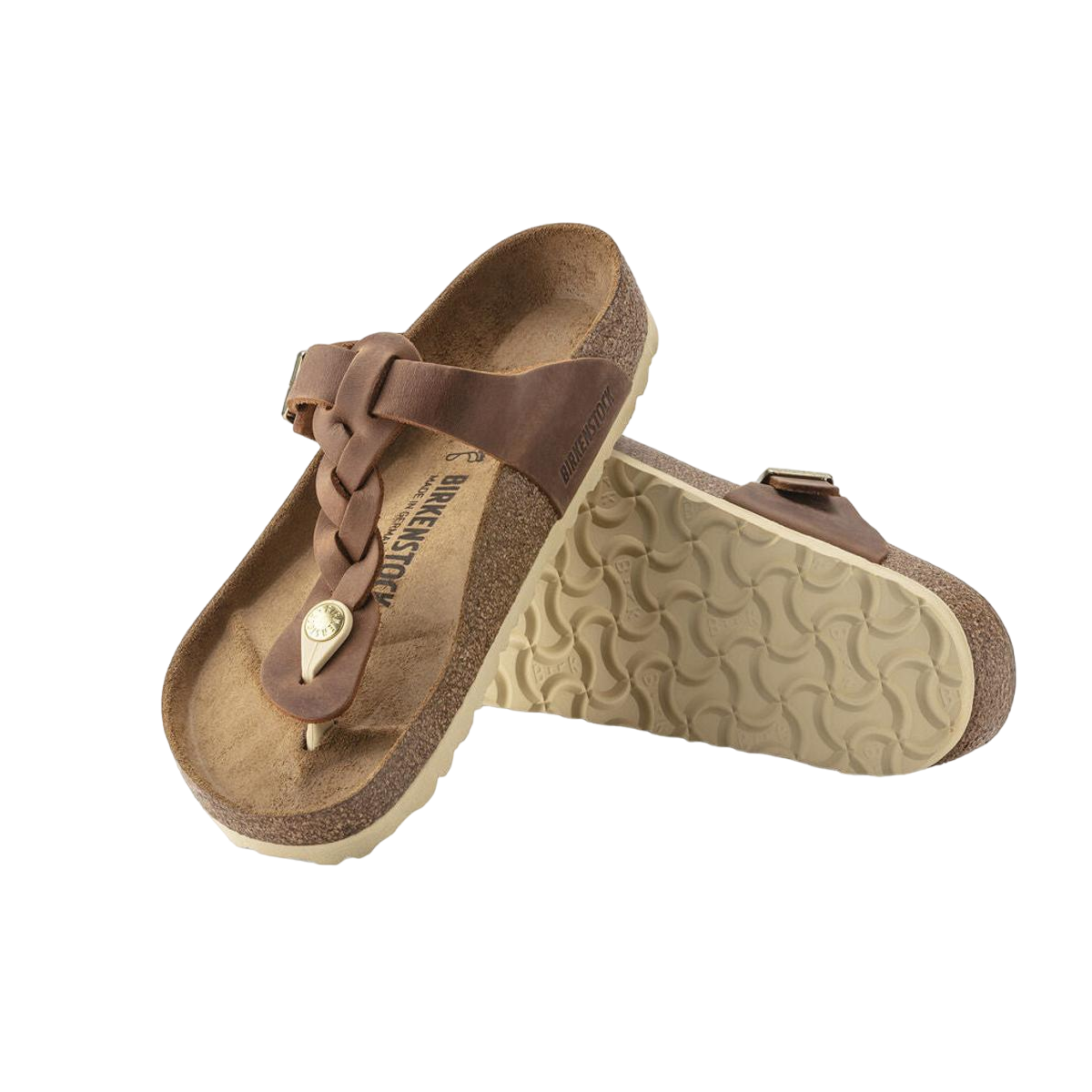 Faux leather sandals BIRKENSTOCK Brown