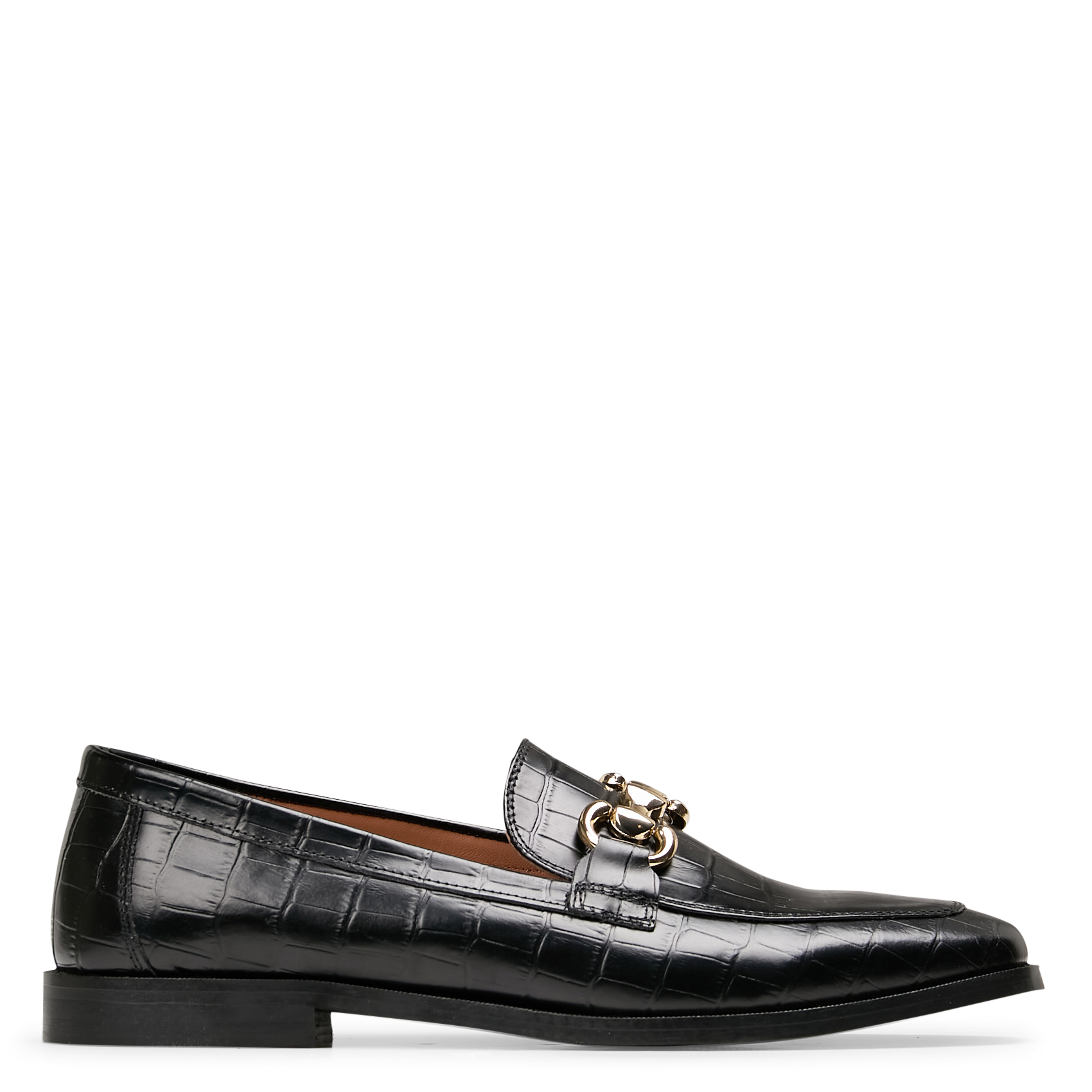 Mocassins en cuir embossé croco MELLOW YELLOW Noir