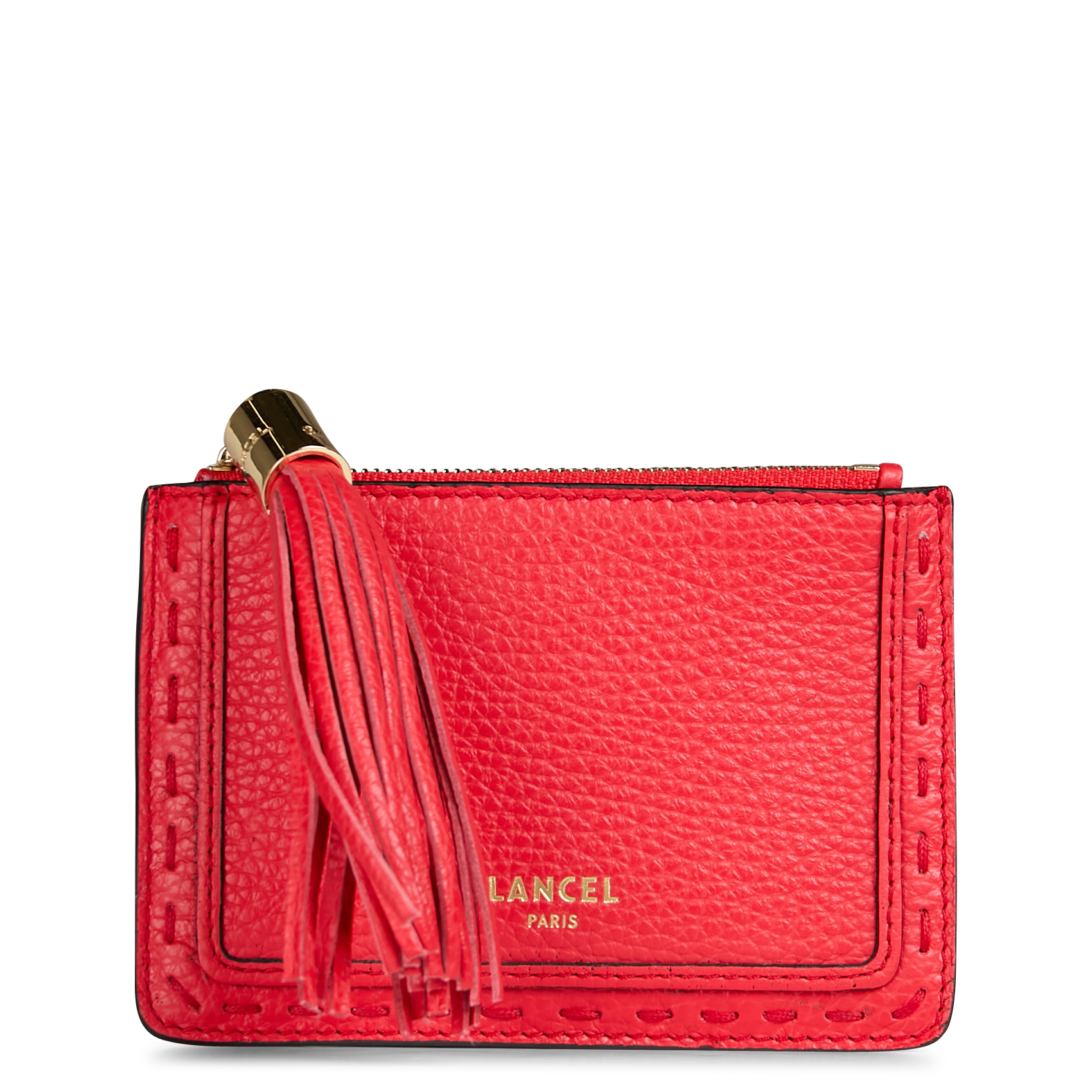 Porte-carte en cuir PREMIER FLIRT Rouge baiser