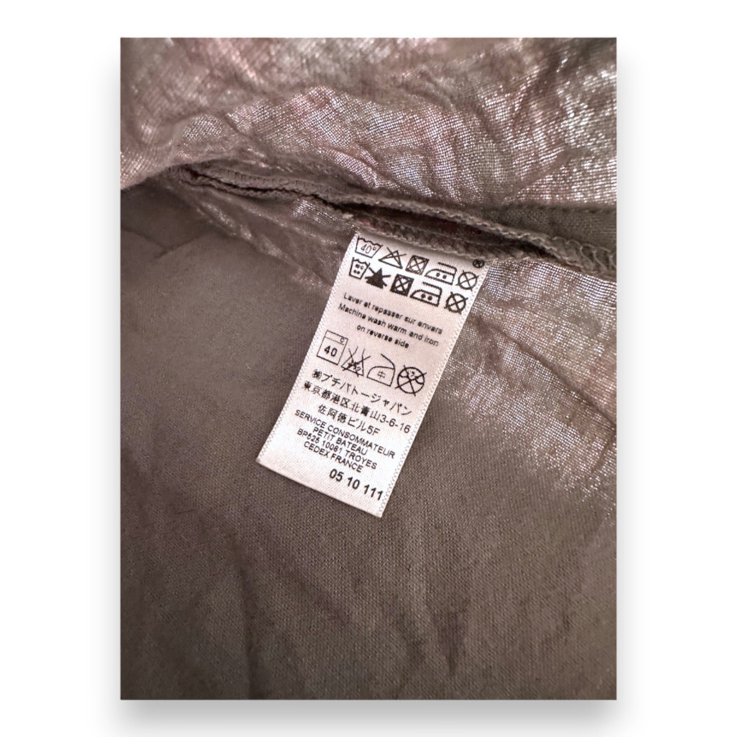 Grey baby blouse - 18 months PETIT BATEAU - Seconde Main Grey