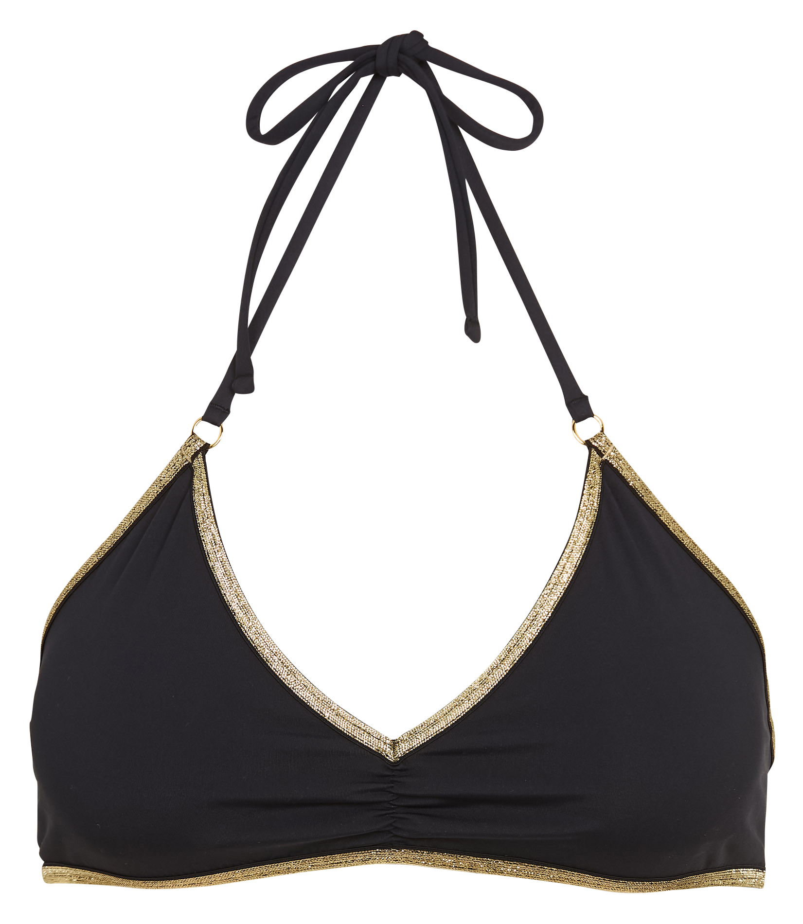 Metallic Bikini Top LA NOUVELLE Black