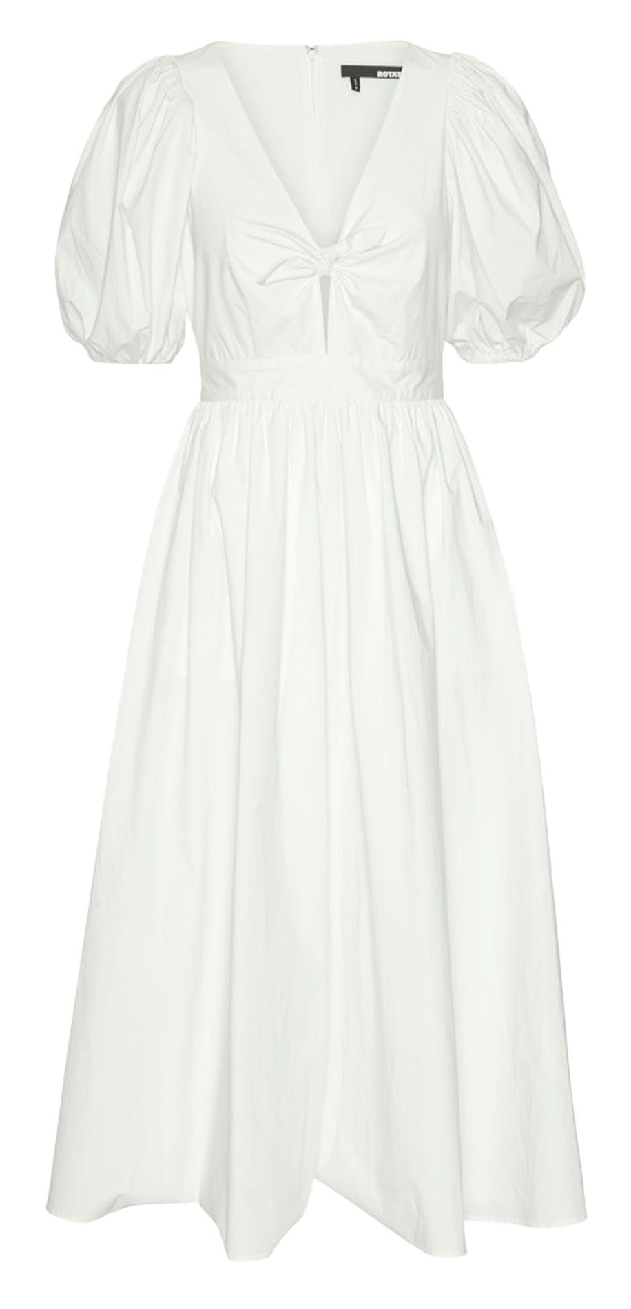 Long cotton-blend dress ROTATE White