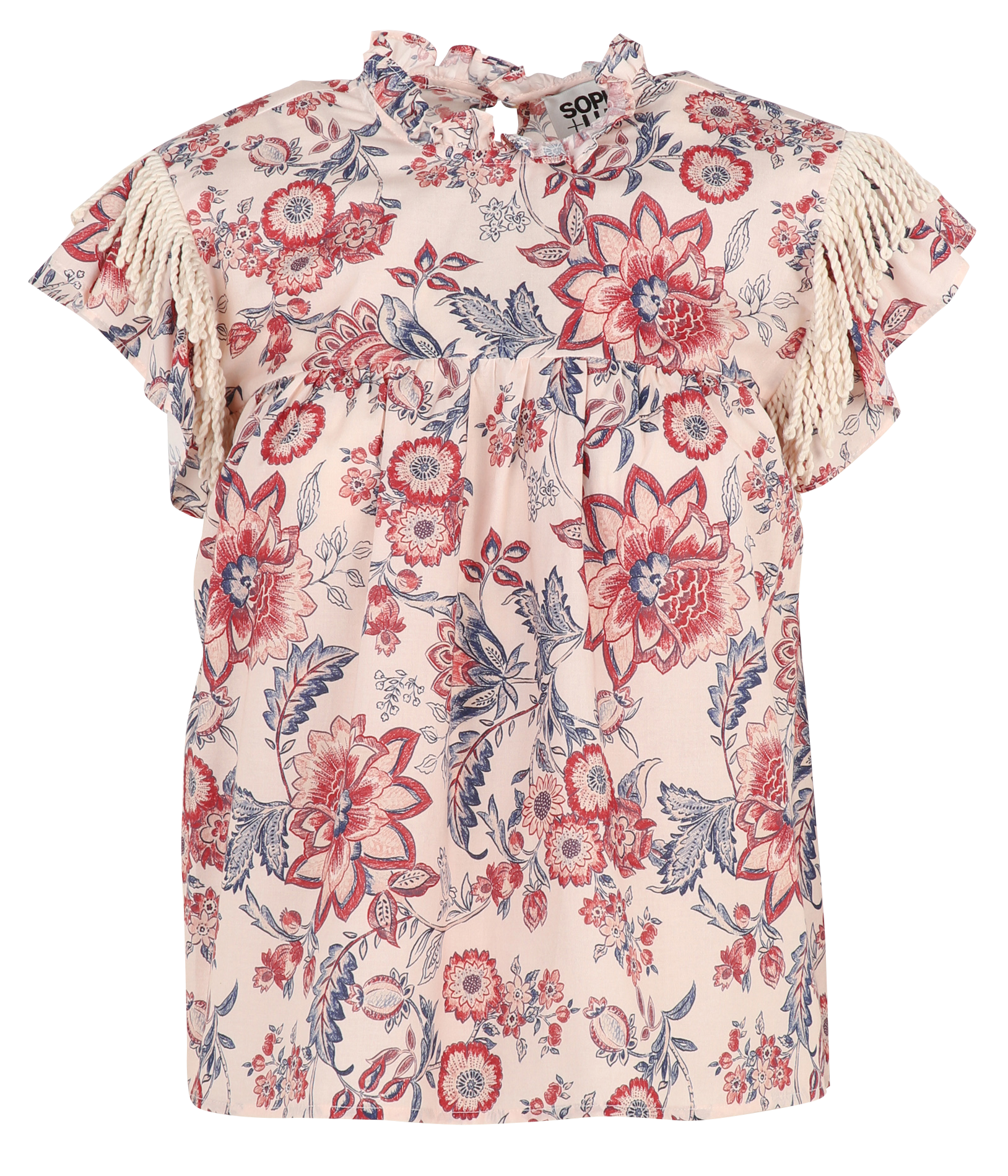 Top ample imprimé à volants  SOPHIE+LUCIE Beige