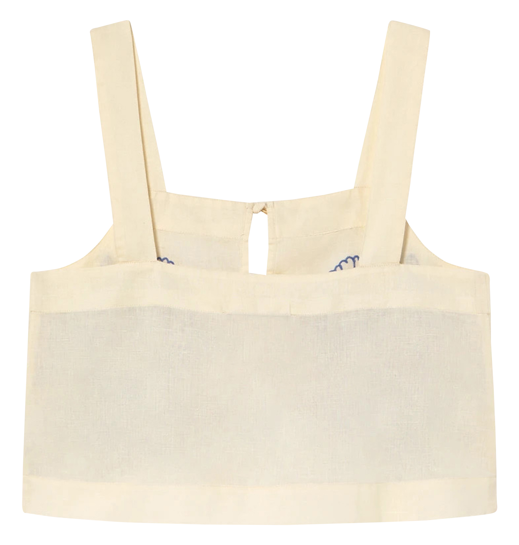 Square-neck cotton-blend top THE TINY BIG SISTER Beige