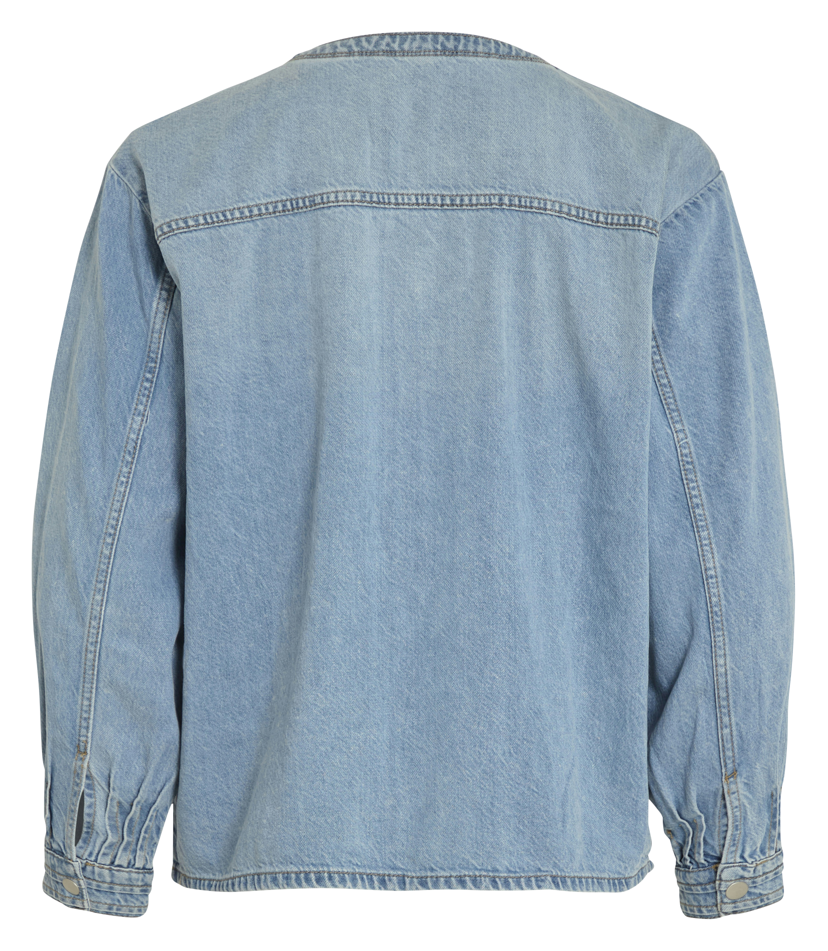 Rechte denim blouse VILA Blauw