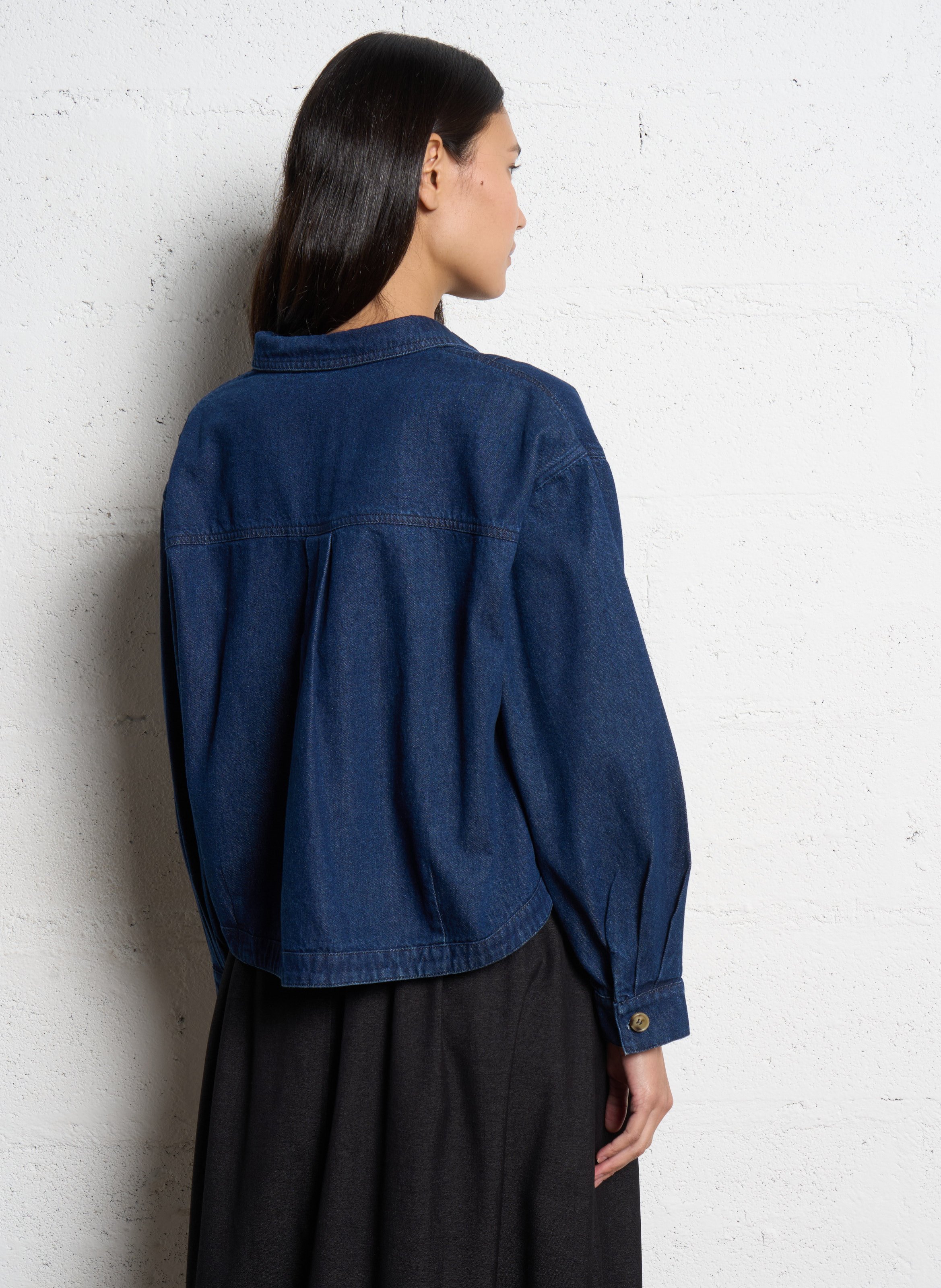 Veste en jean oversize en coton mélangé JC SOPHIE Jaune