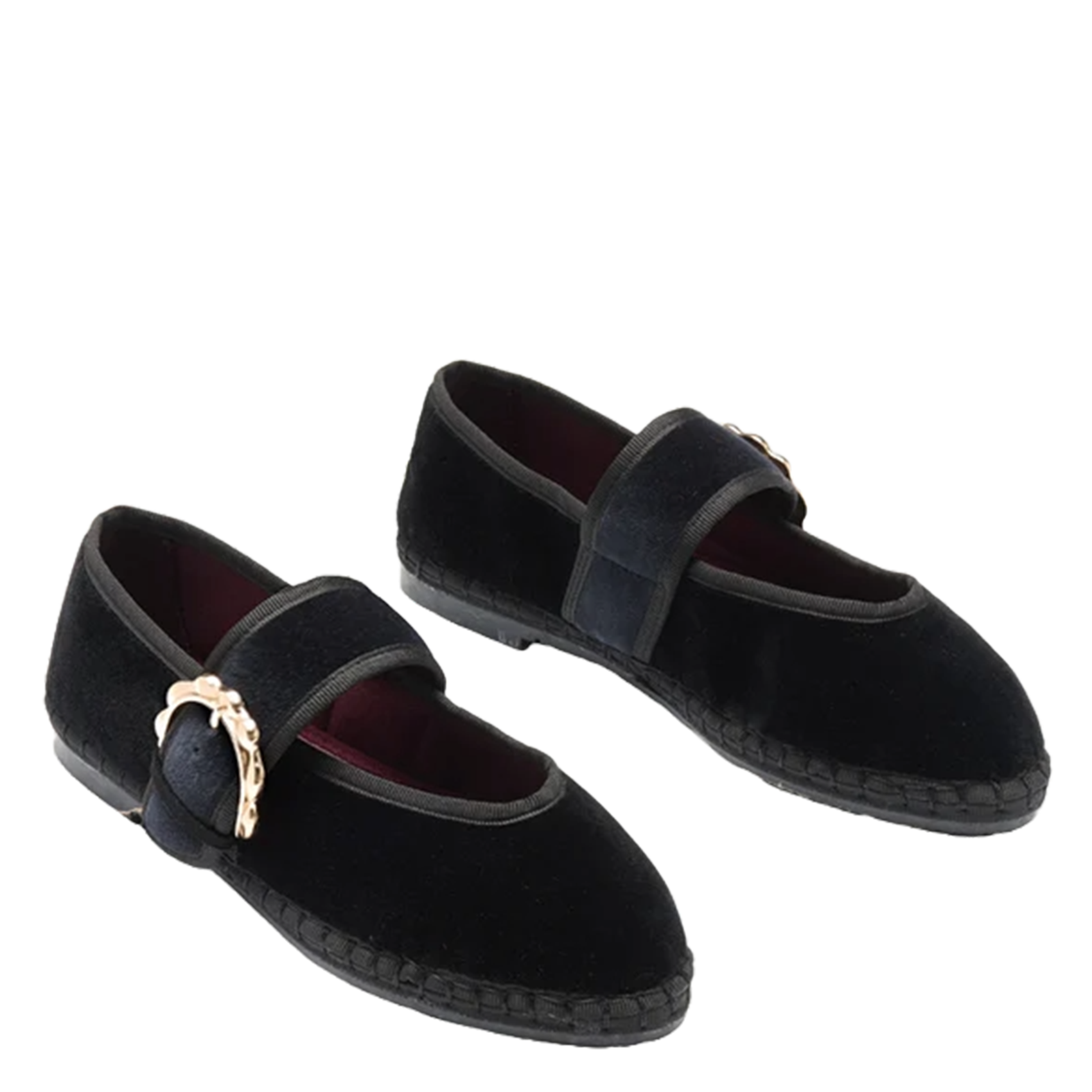 Velour ballet pumps FLABELUS Black
