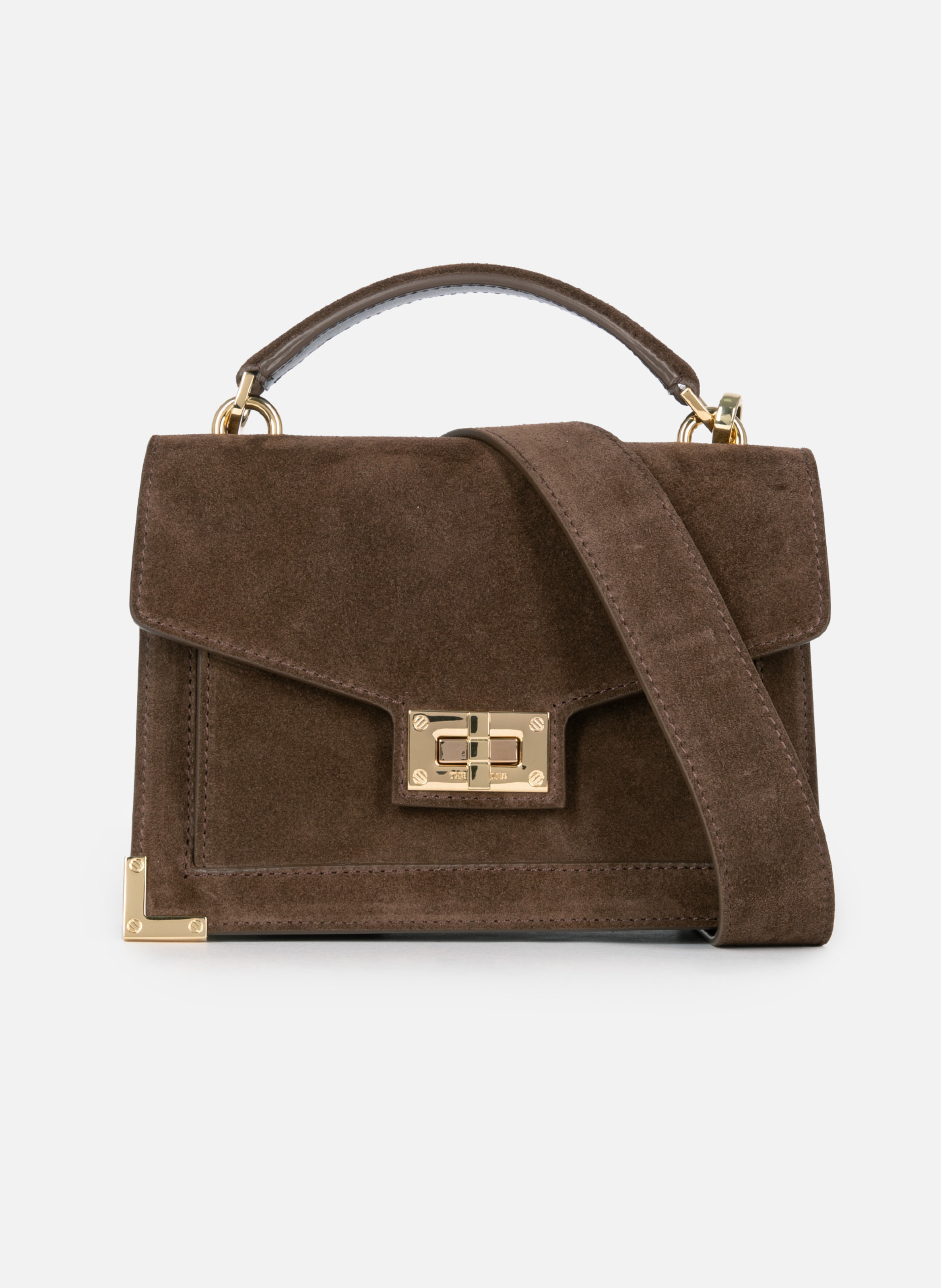 Emily small suede bag THE KOOPLES Brown