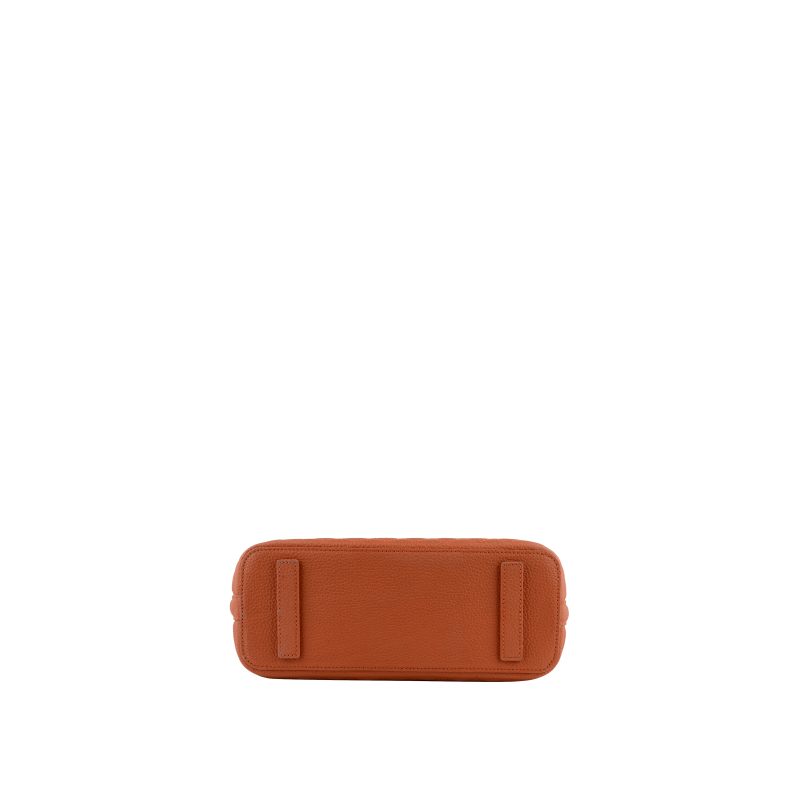 Satchel - cowhide leather POURCHET Orange