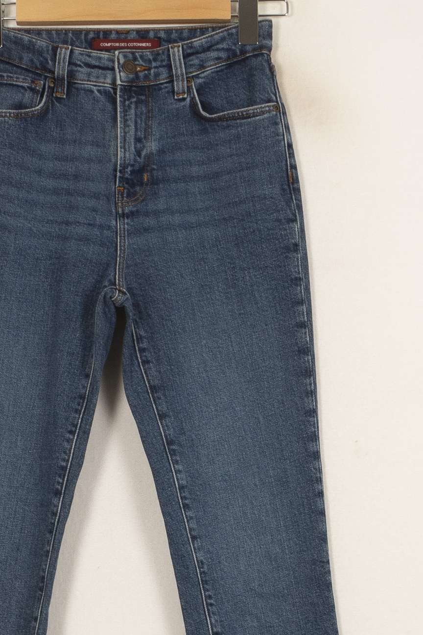 Cropped slim jeans with studs COMPTOIR DES COTONNIERS - Seconde main Blue