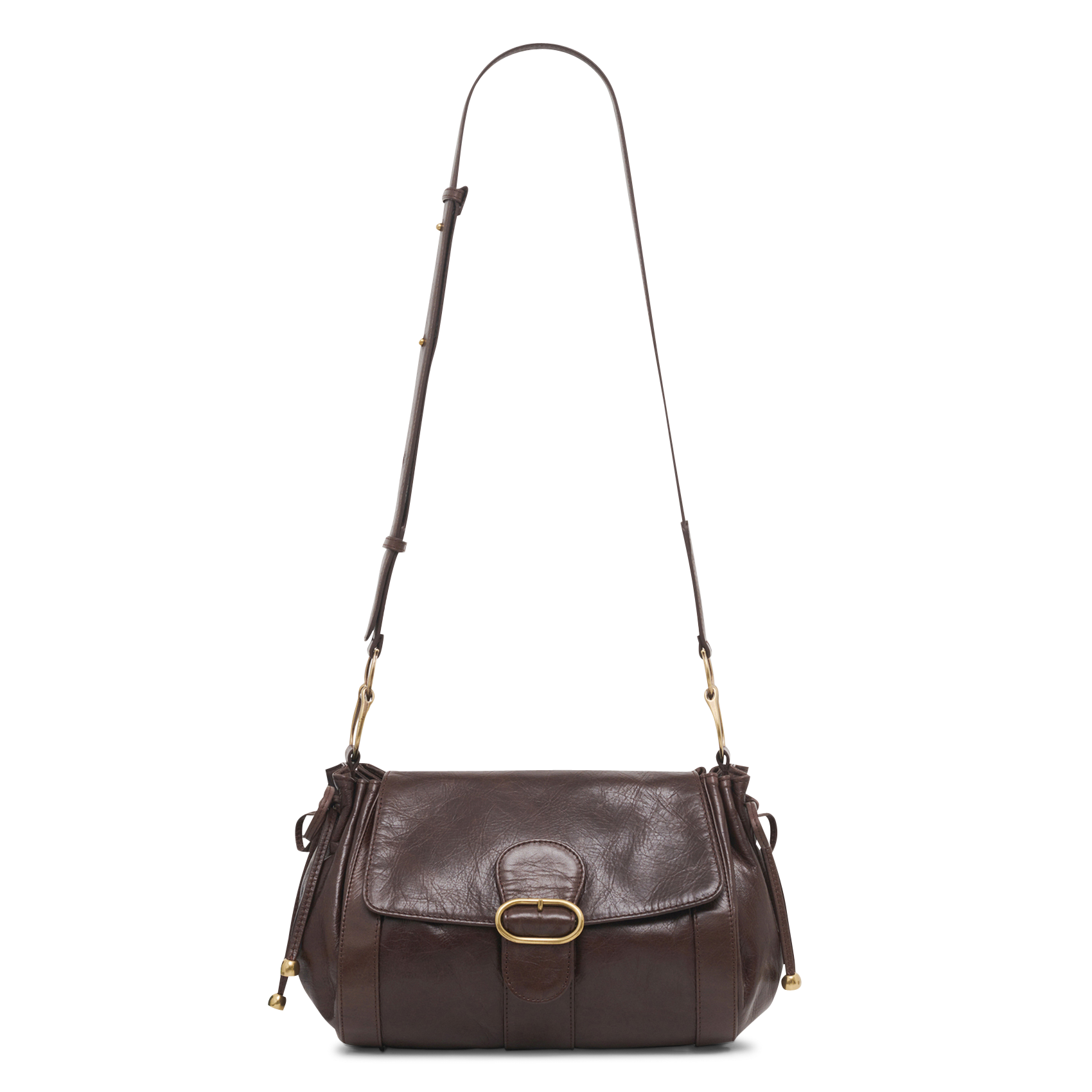 Dori leather shoulder bag GERARD DAREL Brown