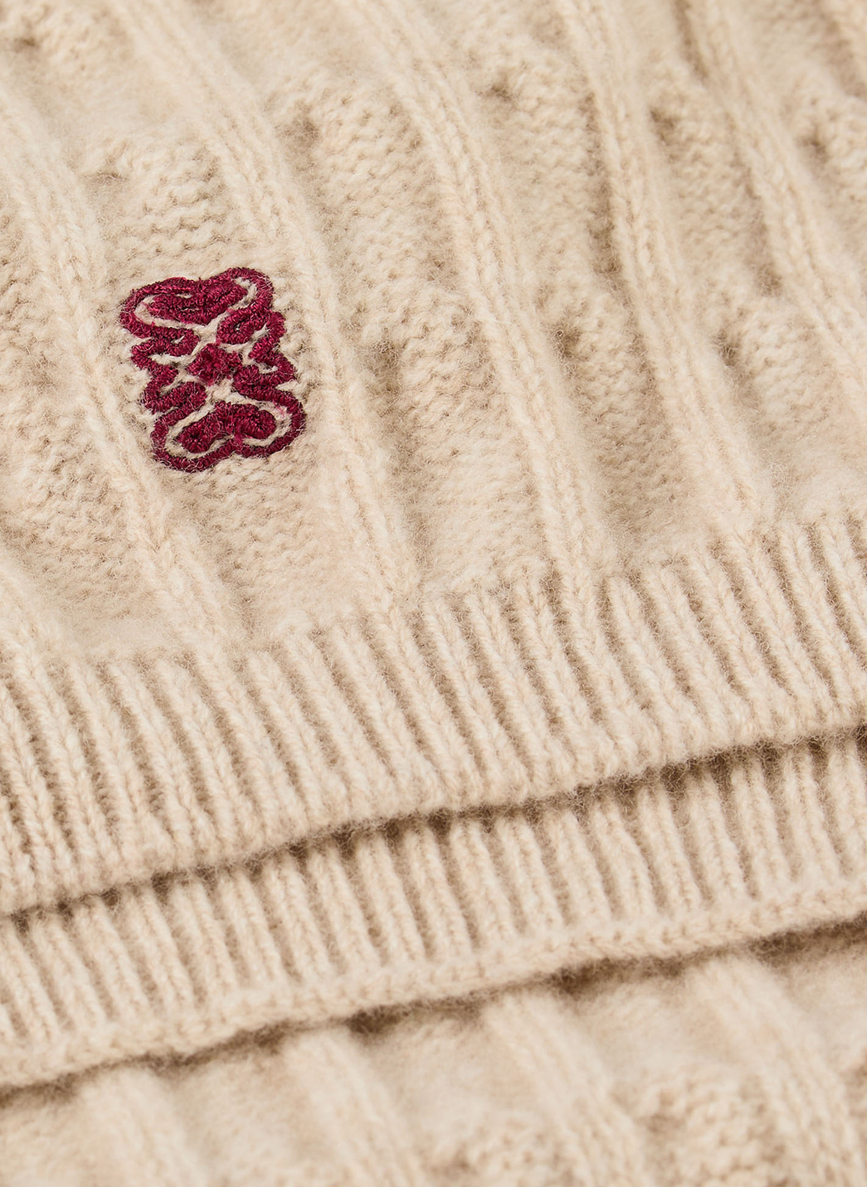 Echarpe en laine et cachemire SANDRO Beige