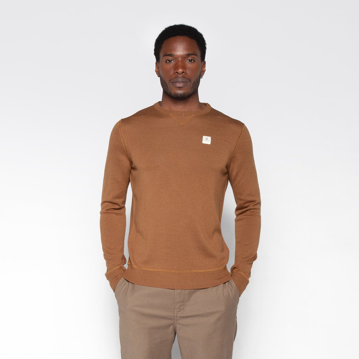High-neck sweater SERGE BLANCO Brown